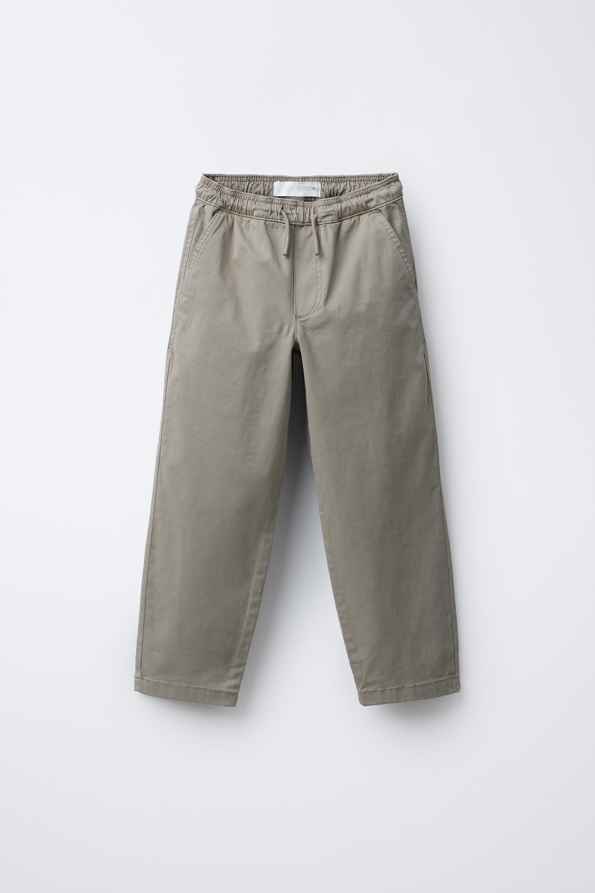 STRAIGHT LEG PANTS WITH LABEL