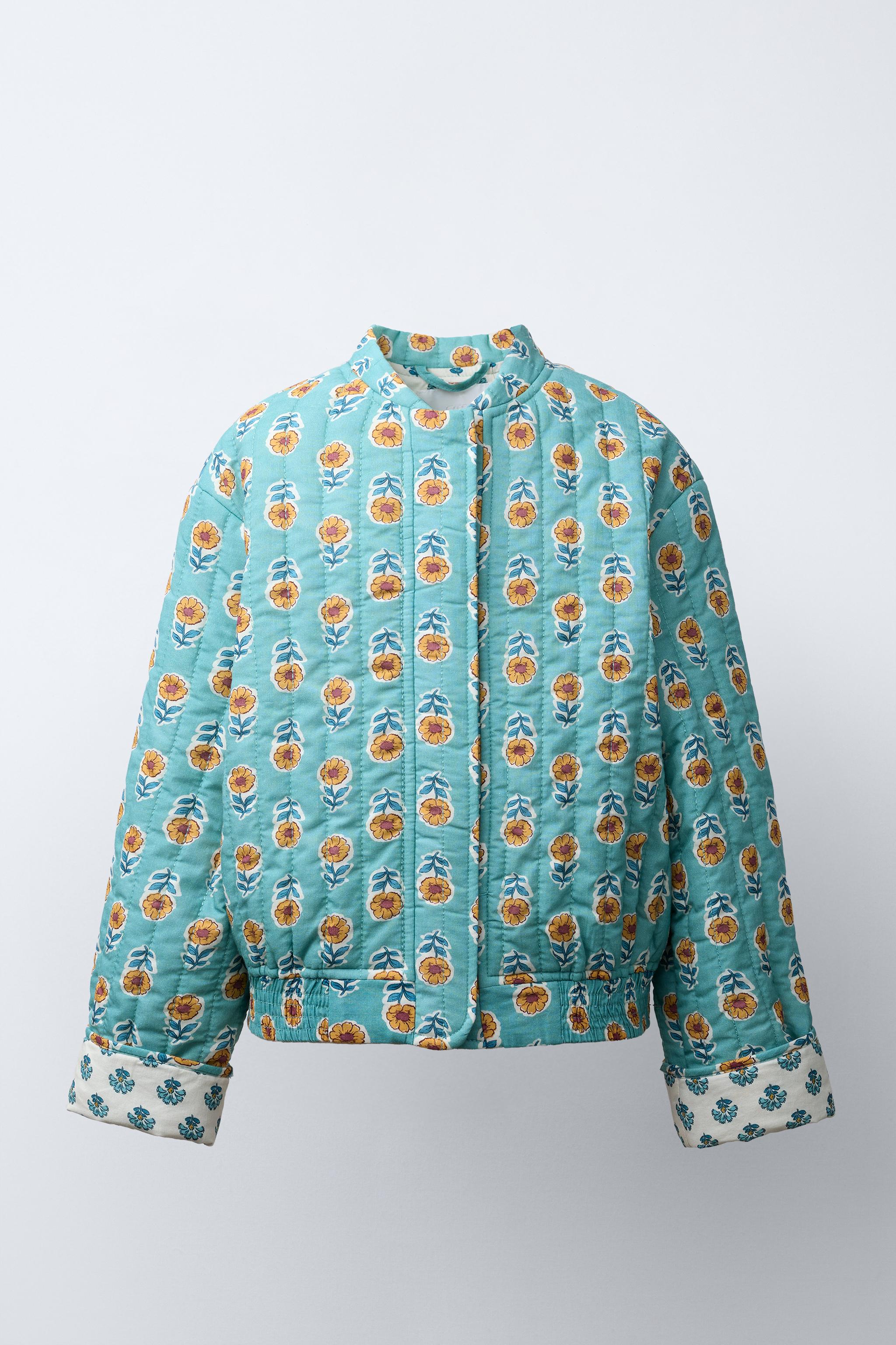 FLORAL PRINT PUFFER JACKET