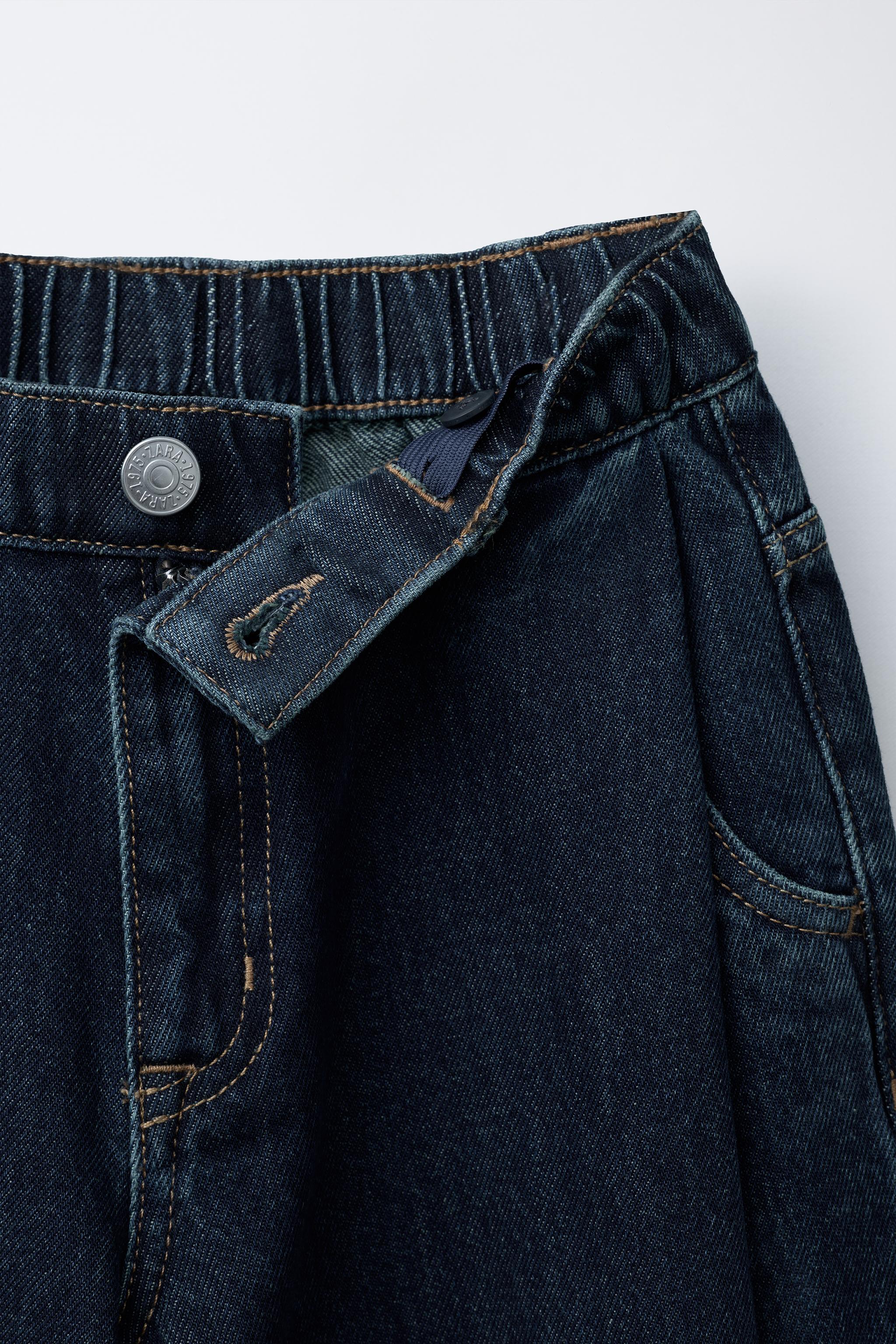 PLEATED BALLOON DENIM PANTS