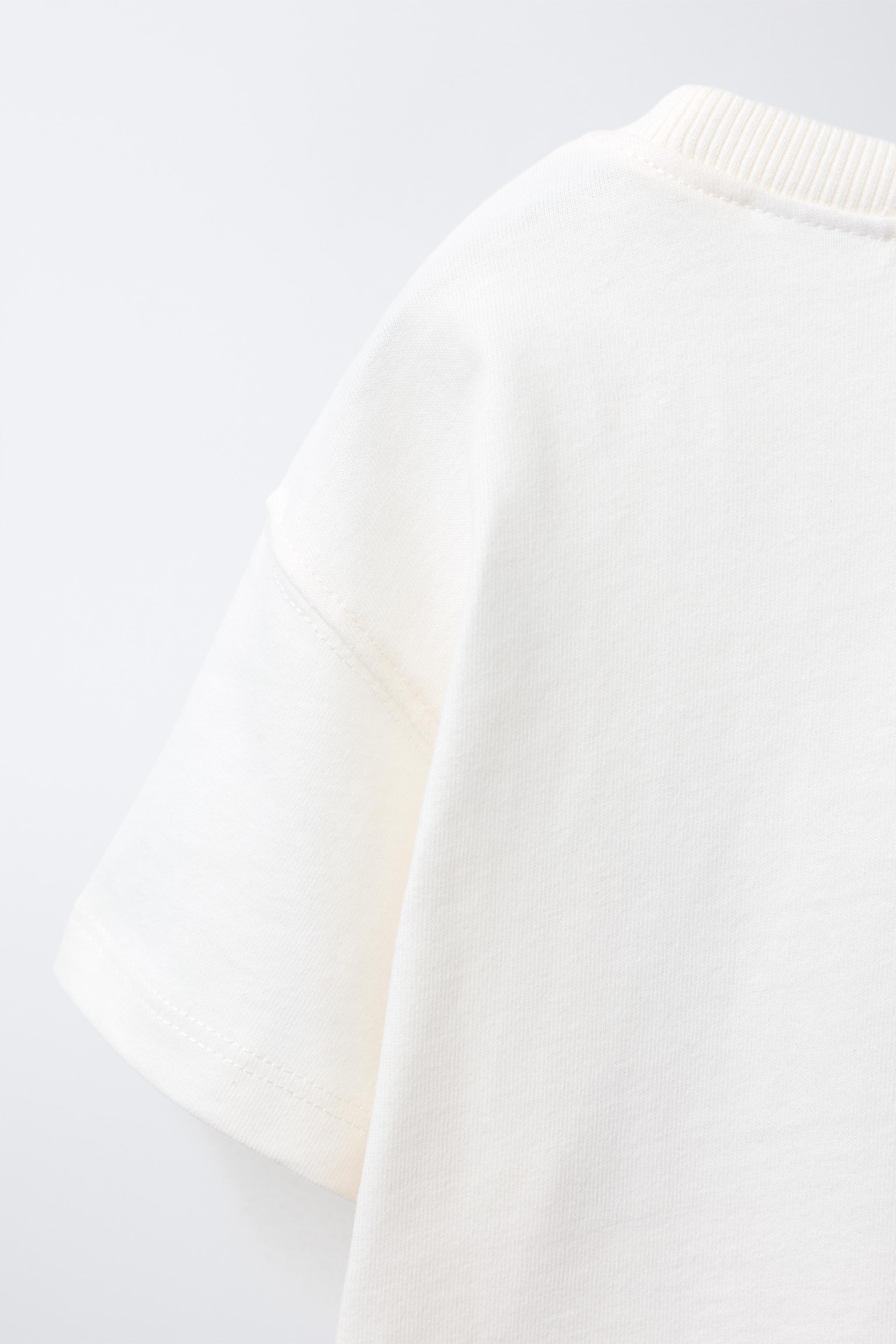 FLOCKED TEXT T-SHIRT