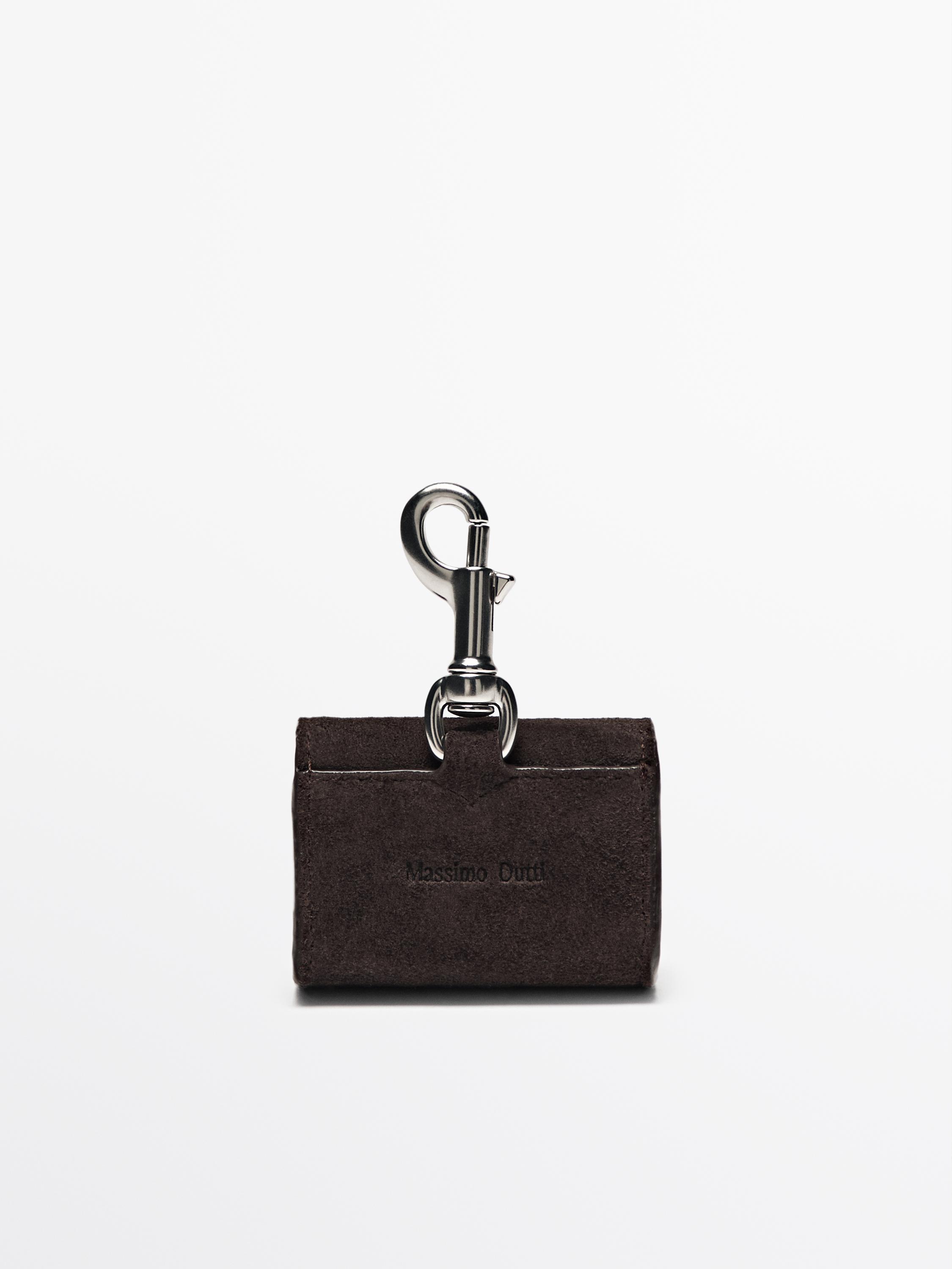 Split suede leather AirPods case