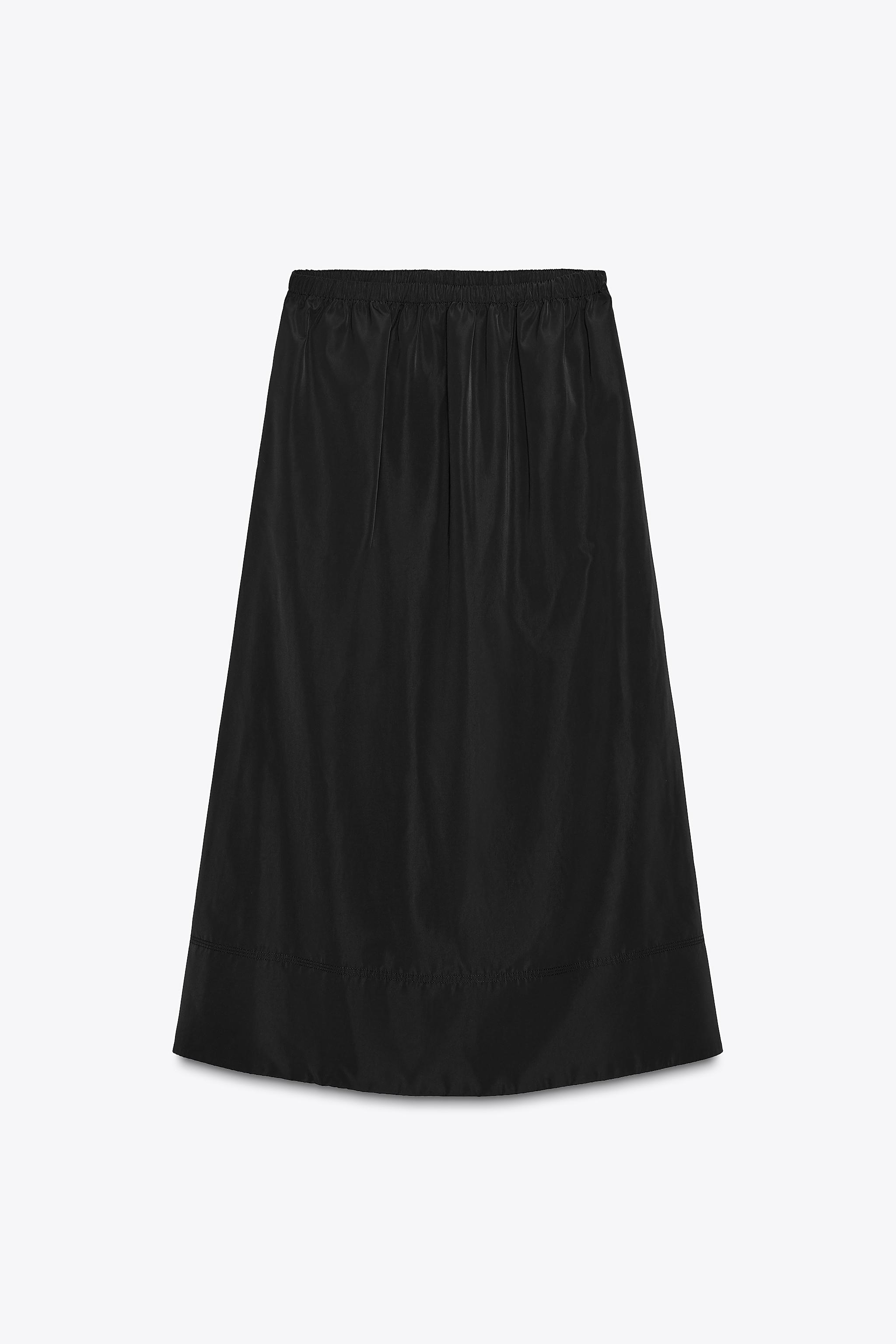 MIDI SKIRT WITH TECHNICAL EFFECT ZW COLLECTION