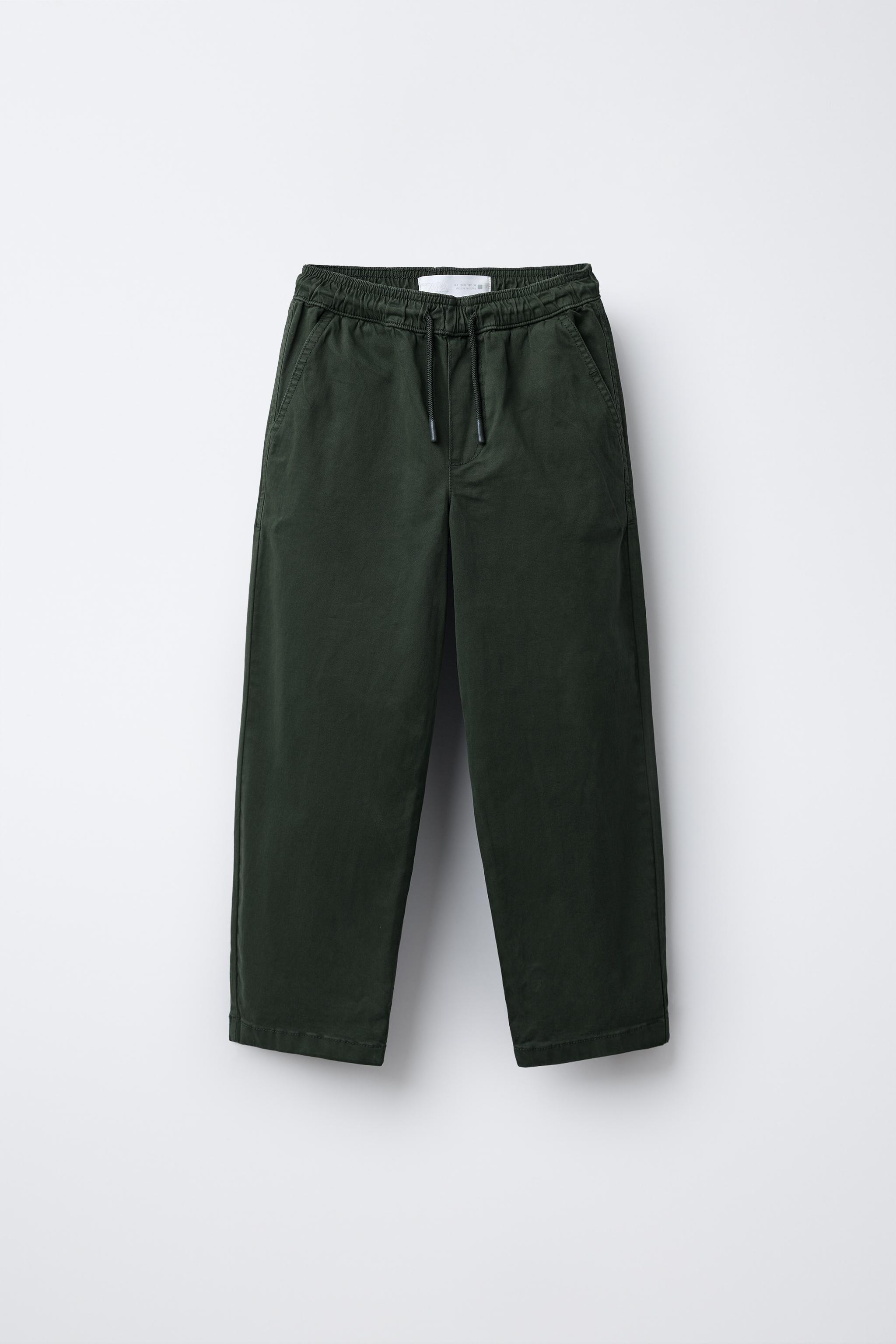 STRAIGHT LEG PANTS WITH LABEL