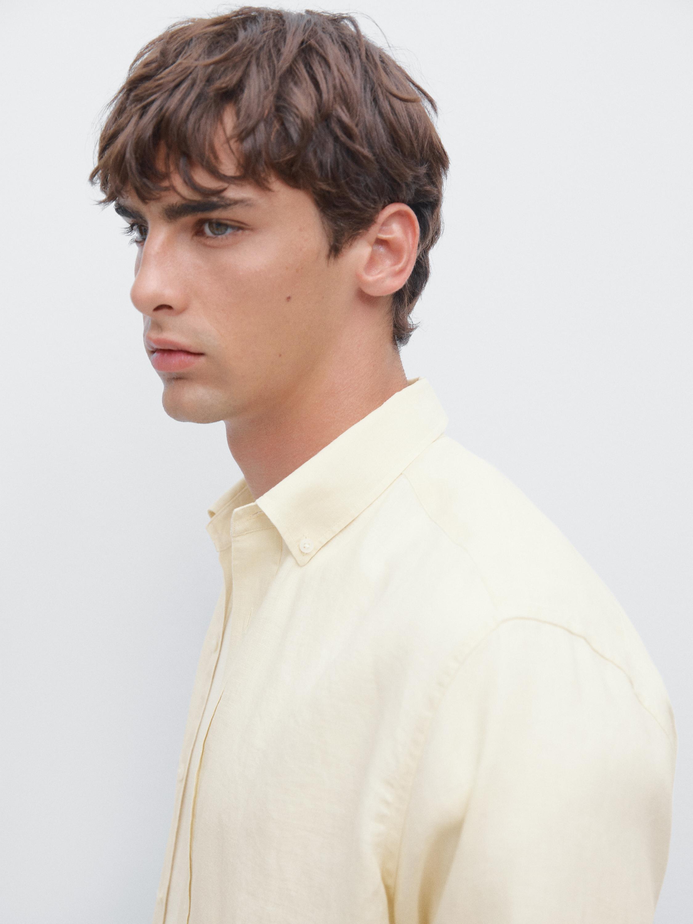 100% linen regular fit shirt