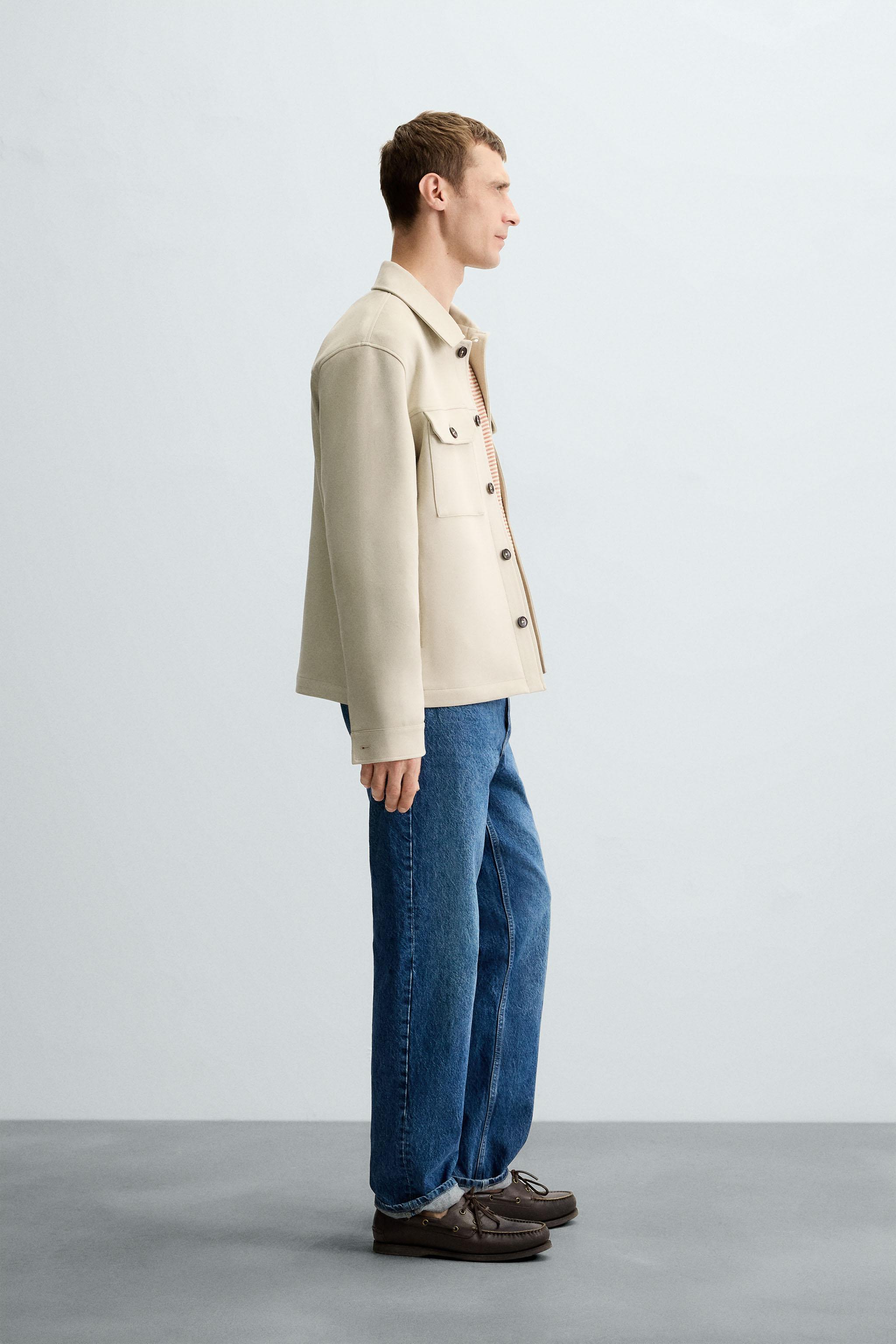 FAUX SUEDE OVERSHIRT