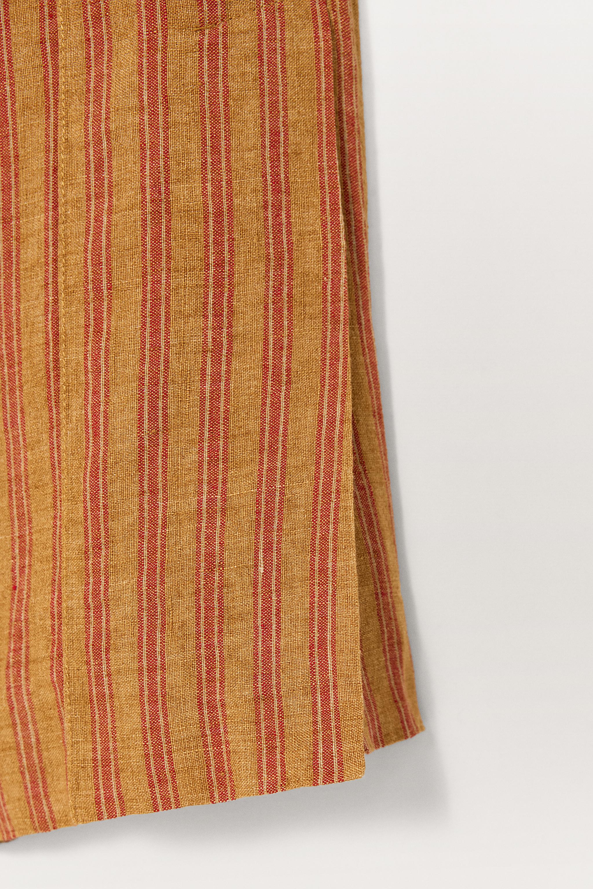 STRIPED 100% LINEN PANTS LIMITED EDITION