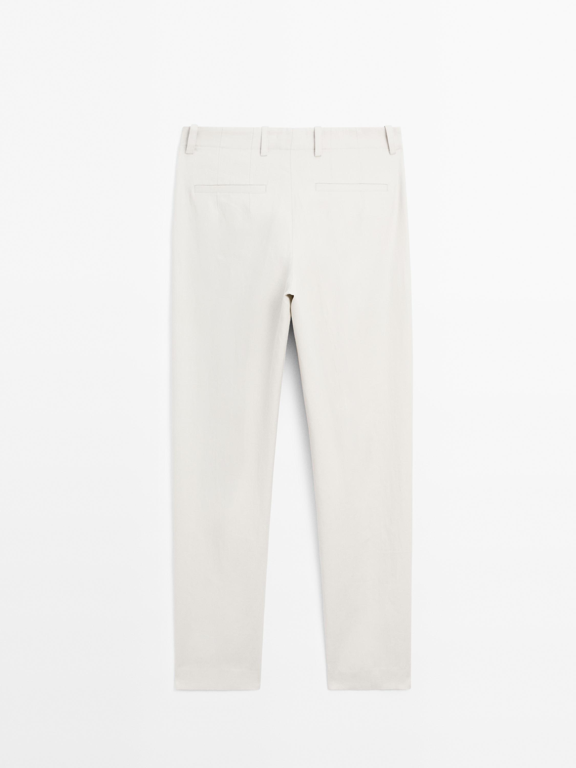 100% linen trousers