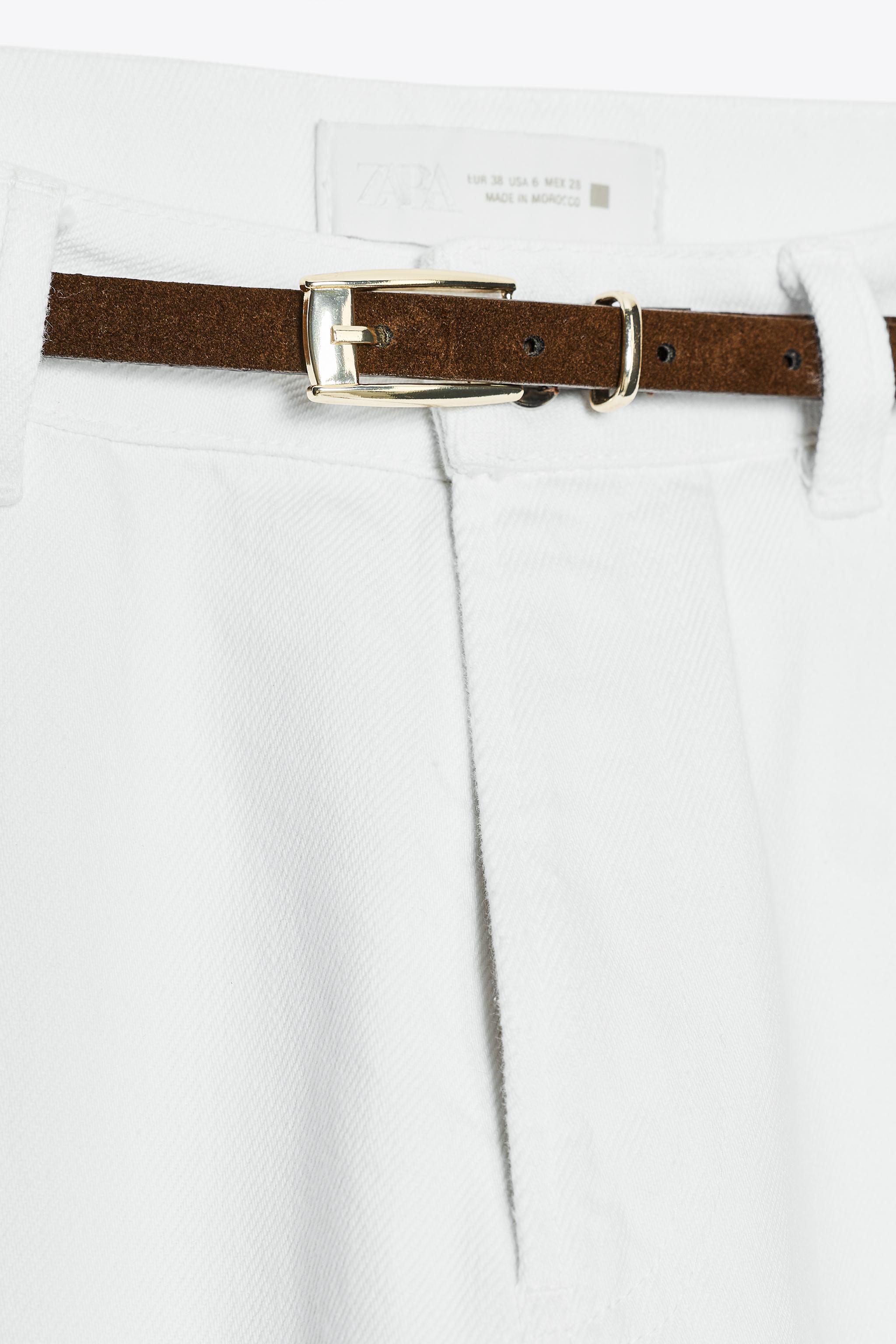 Z1975 90'S HIGH-WAISTED STRAIGHT BELTED JEANS