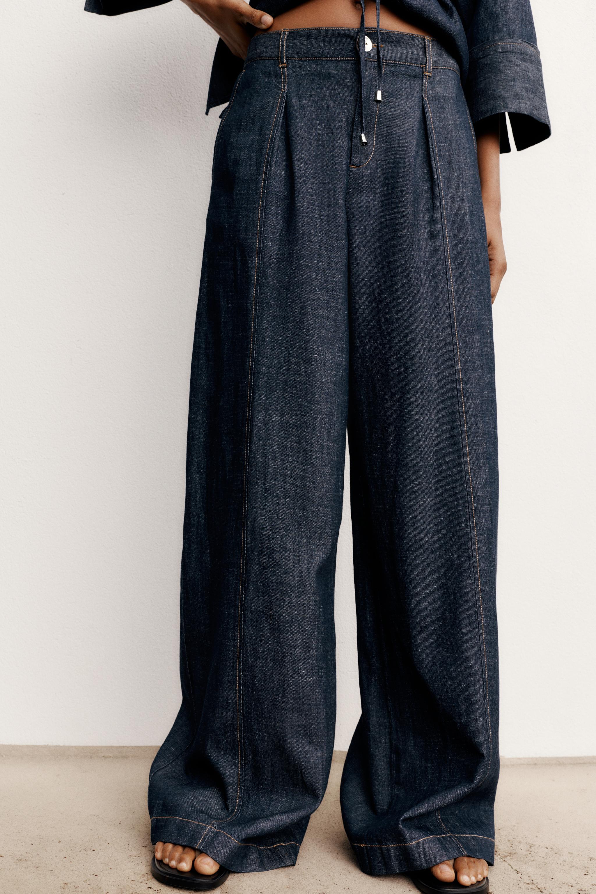 WIDE LEG LINEN PANTS