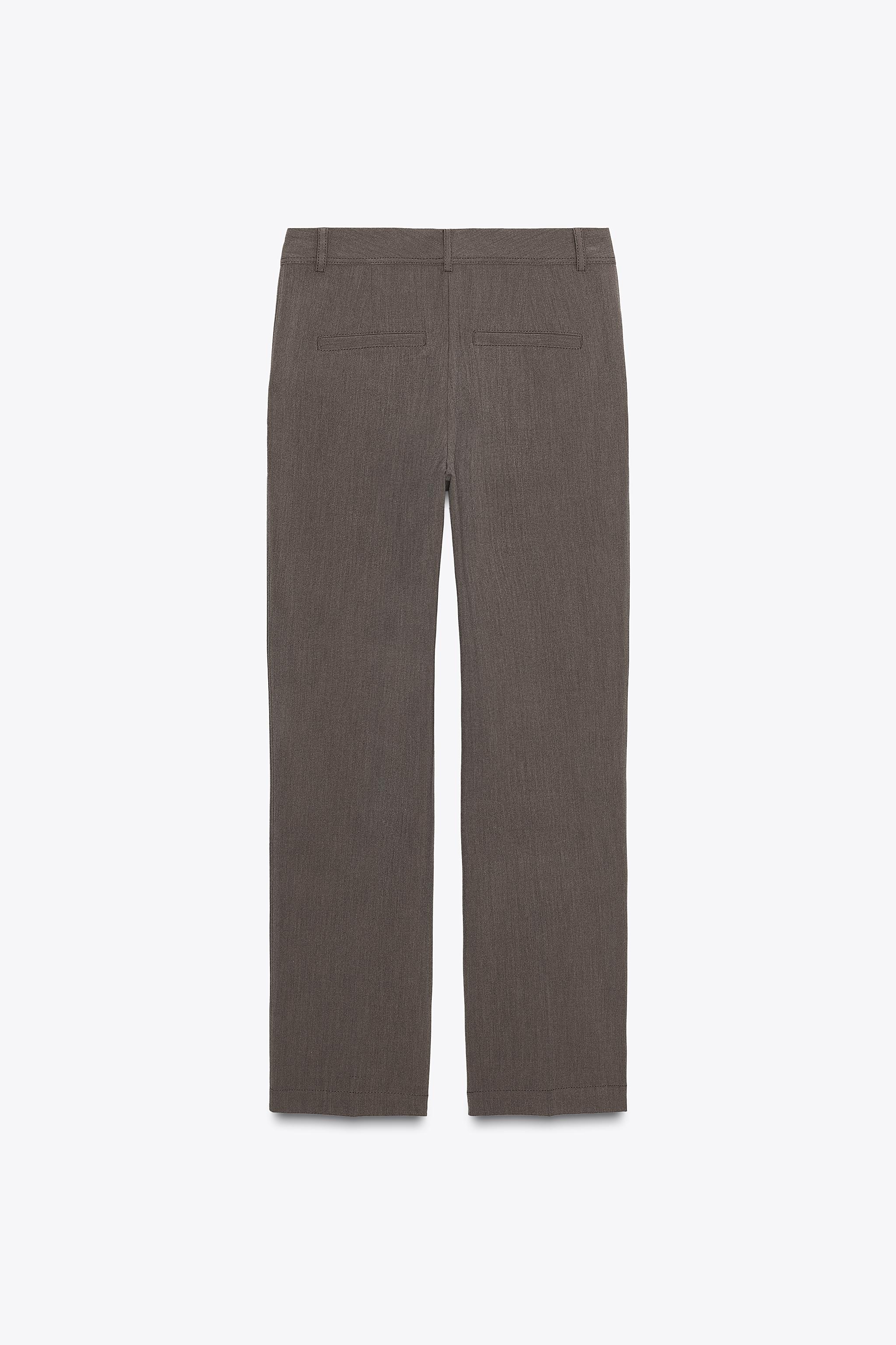 TOPSTITCHED STRAIGHT LEG PANTS