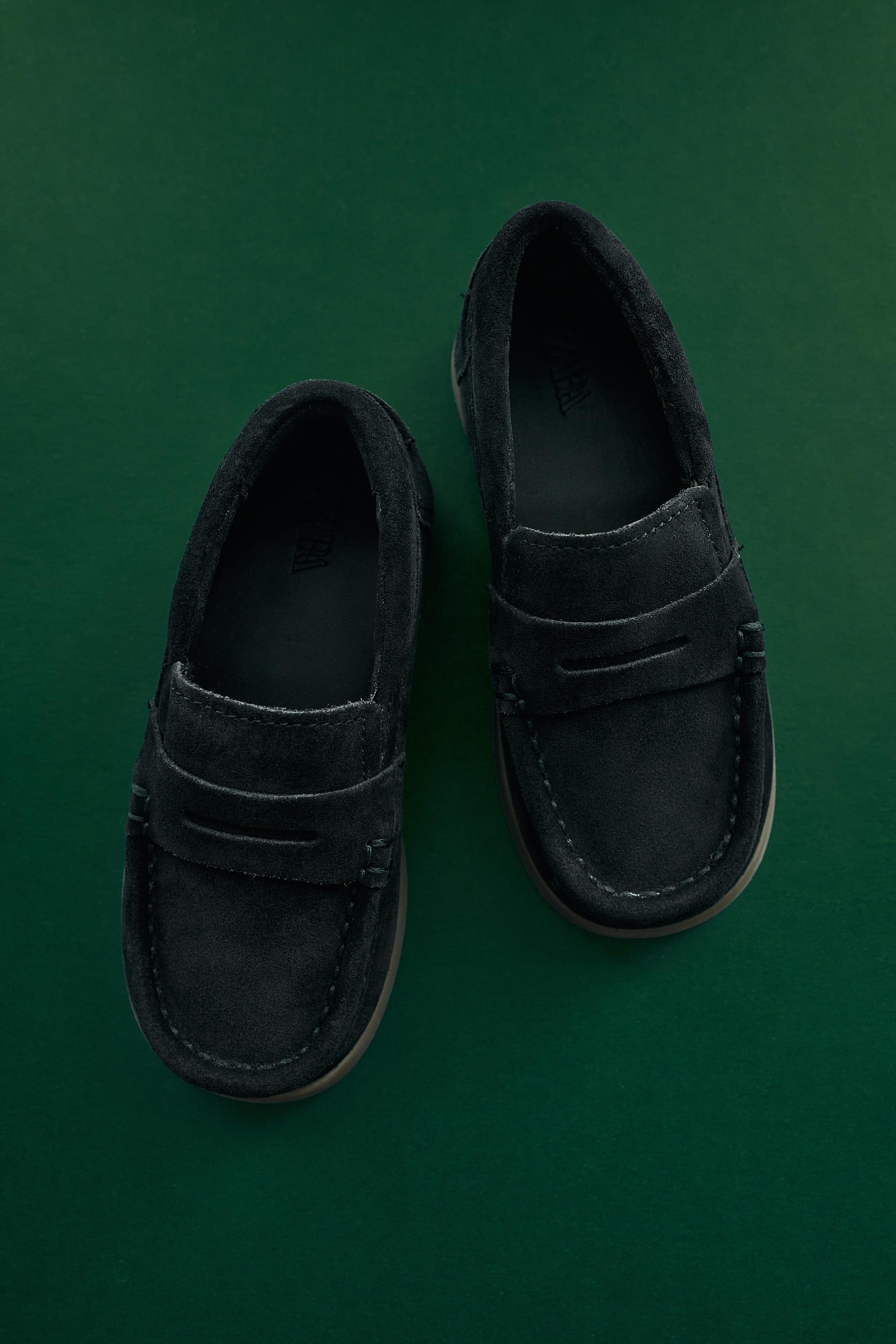 LEATHER SADDLE LOAFERS