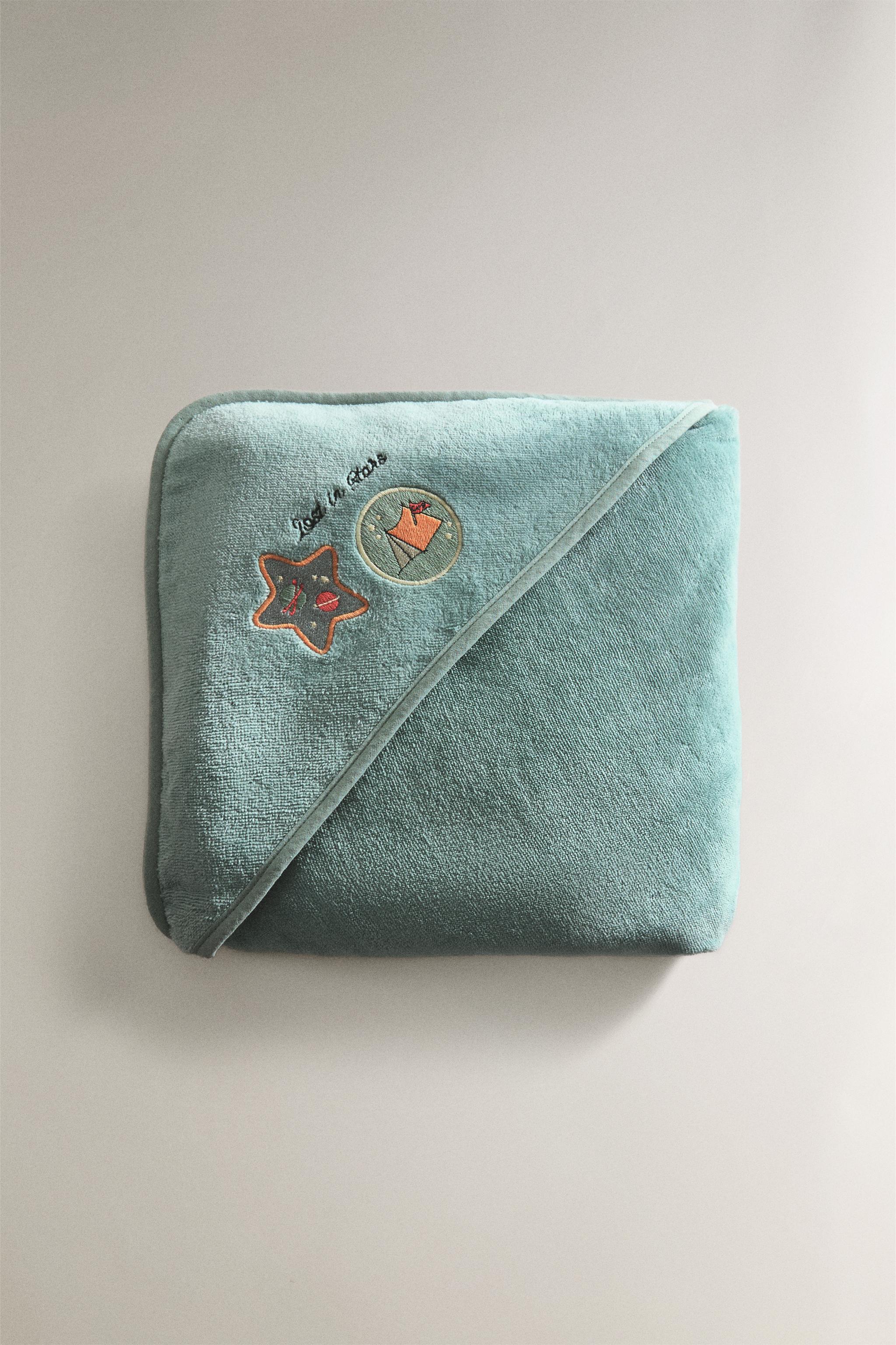 HOODED BABY BATH SPACE TOWEL