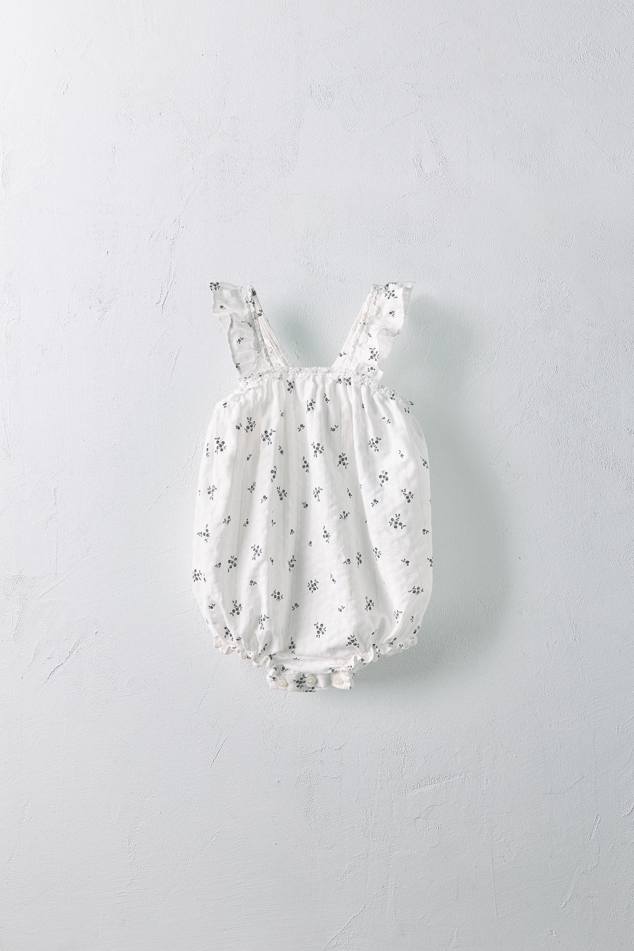 1-24 MONTHS/ SHINY FLORAL ROMPER LIMITED EDITION