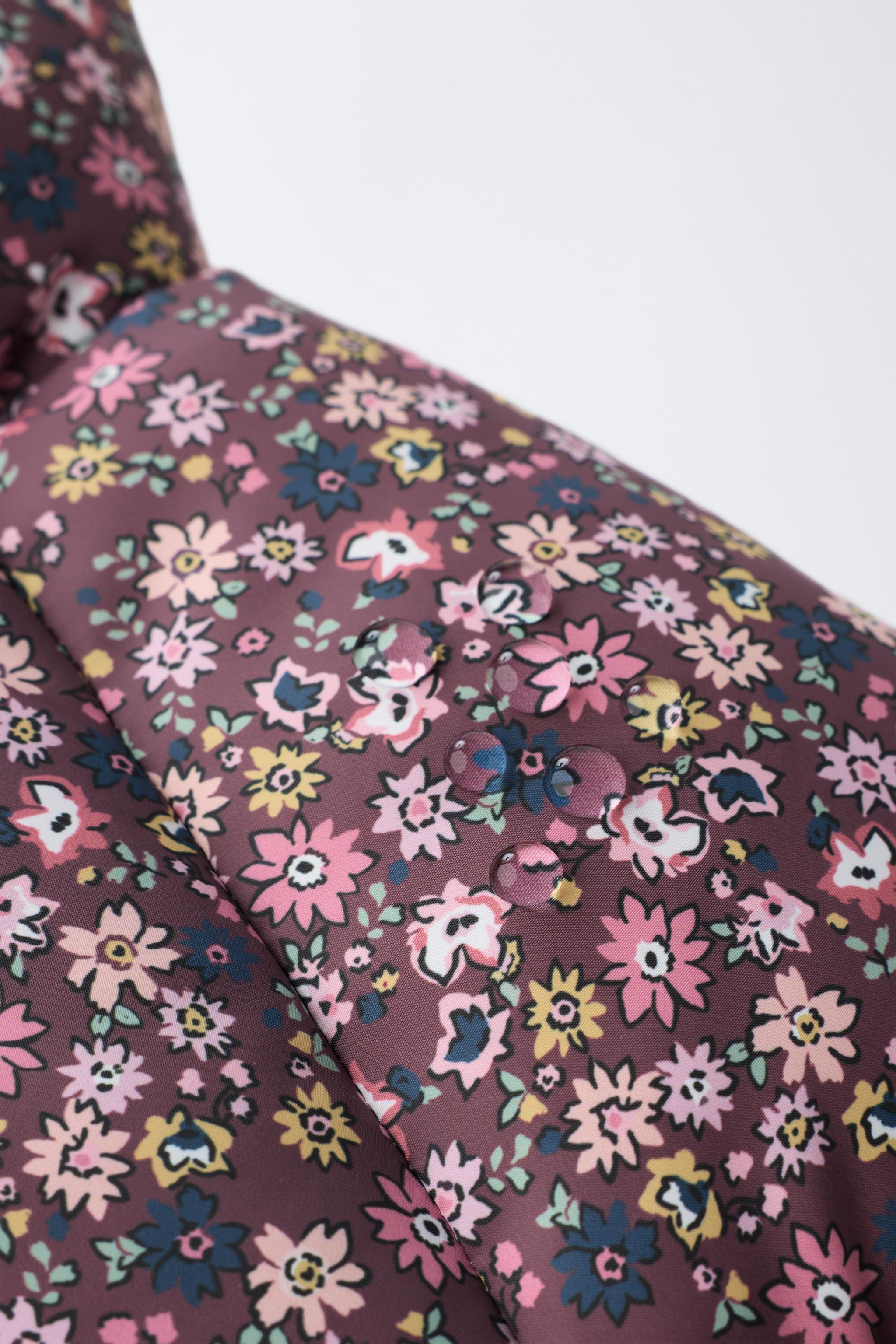 FLOWER PRINT PUFFER JACKET