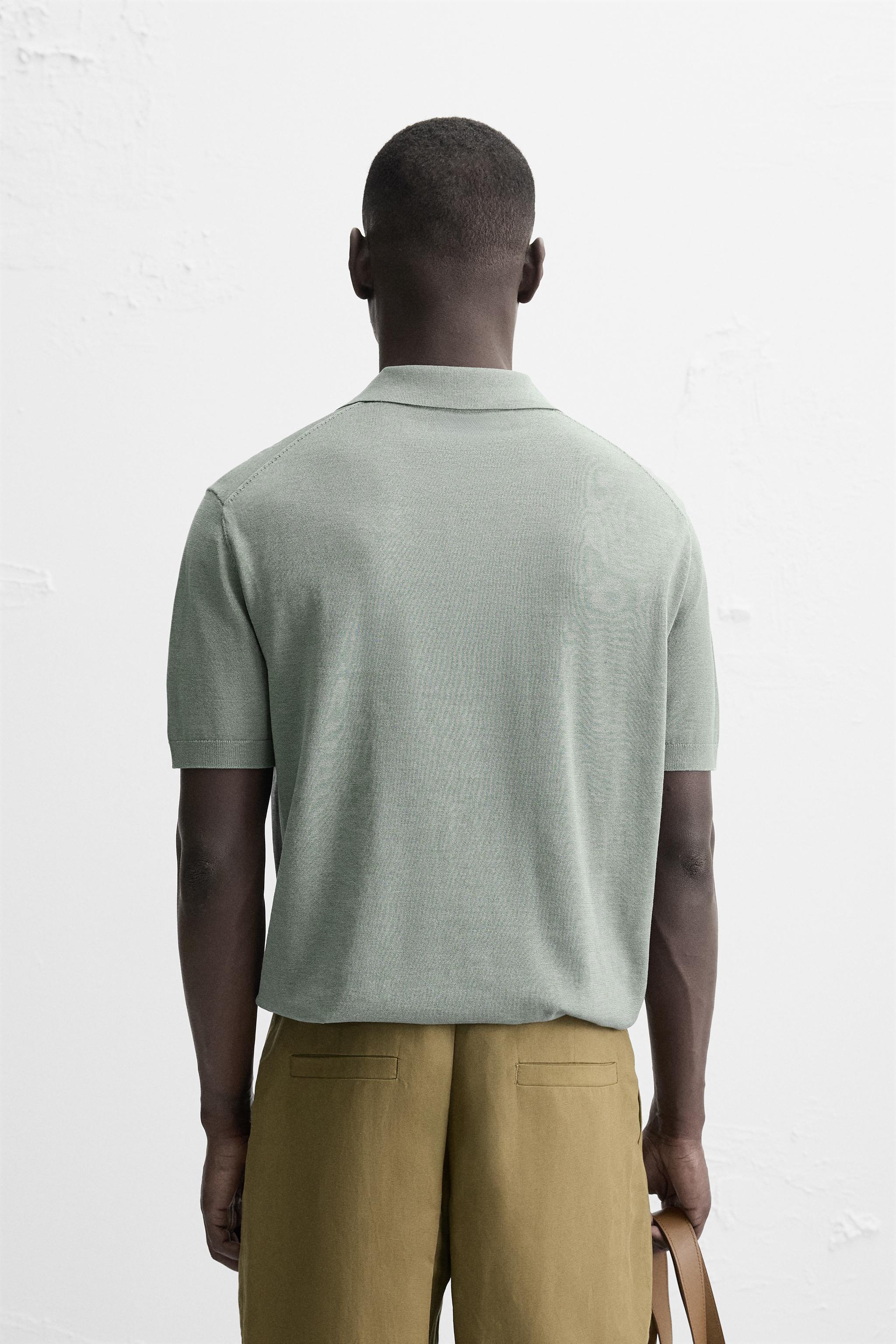 COTTON-SILK KNIT POLO SHIRT