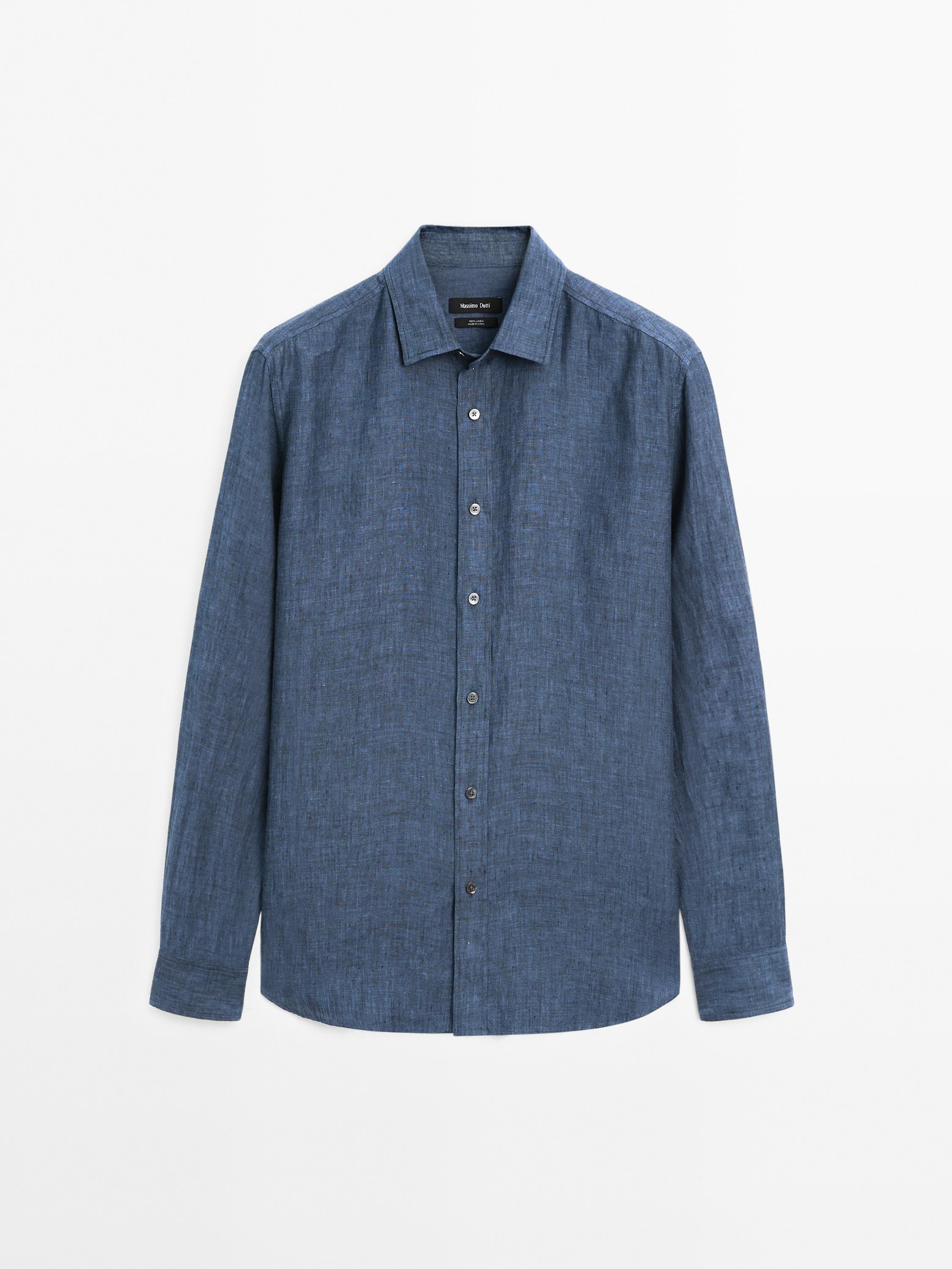 100% linen regular fit shirt