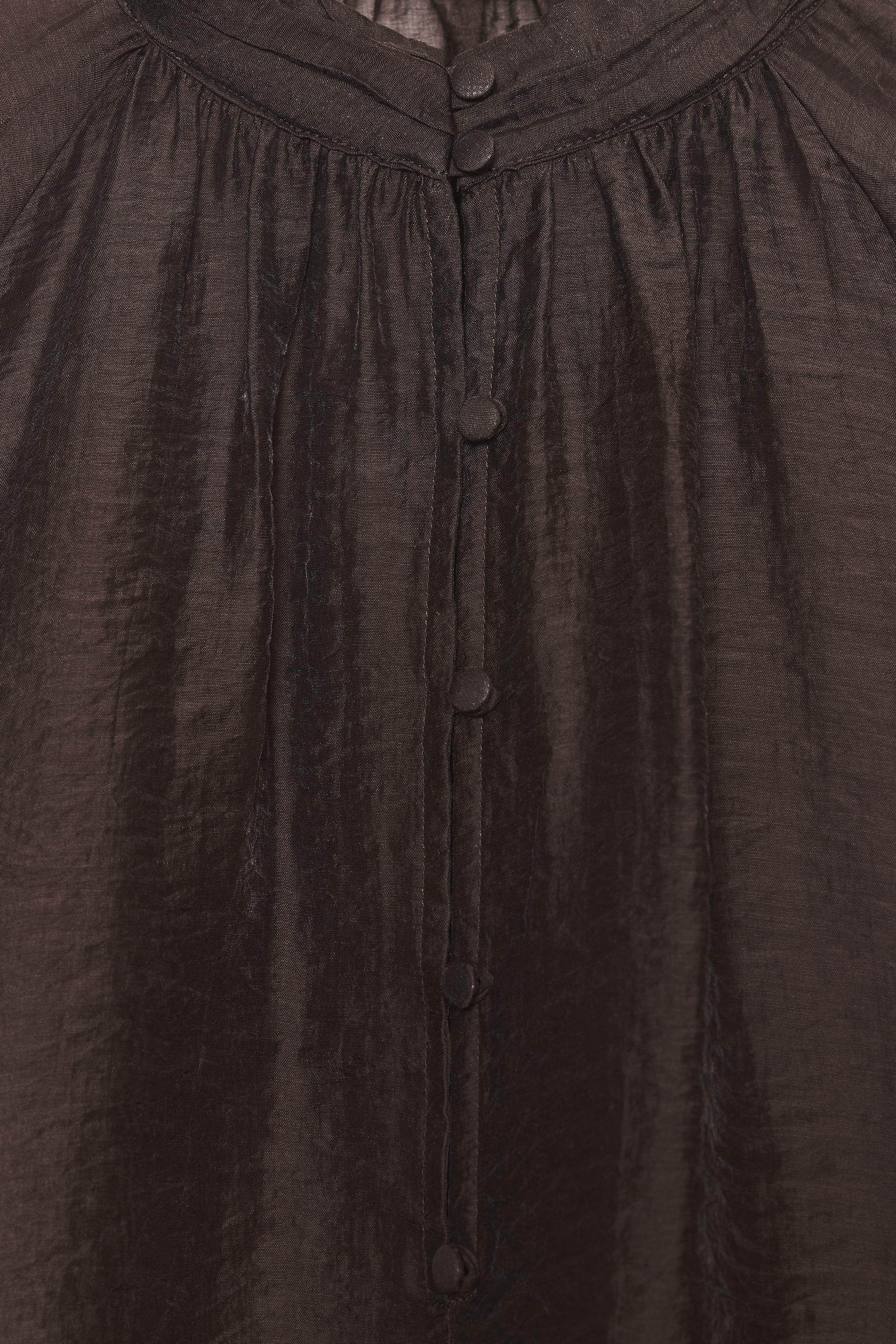 SHEER BALLOON SLEEVE BLOUSE