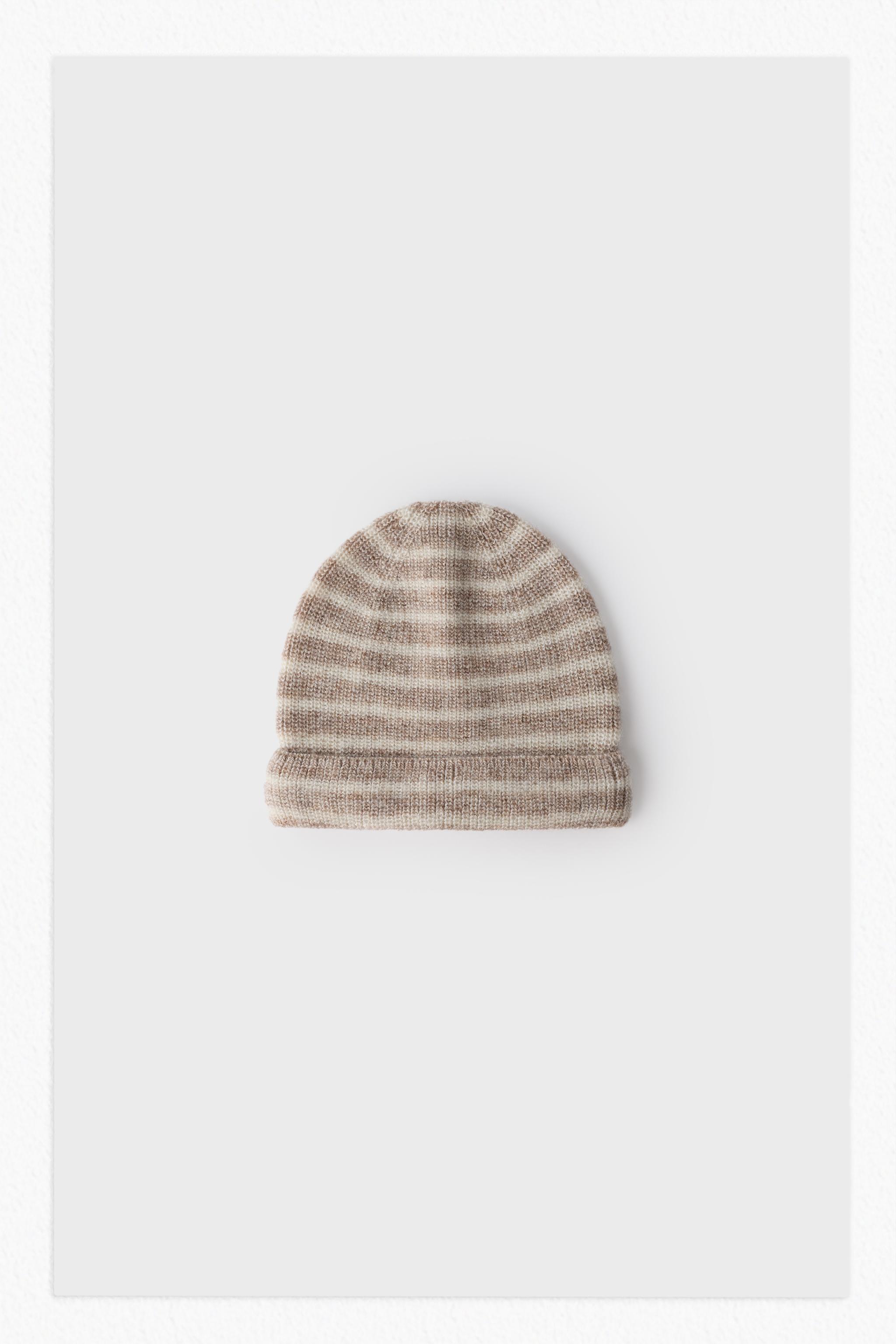 STRIPED WOOL AND CASHMERE HAT