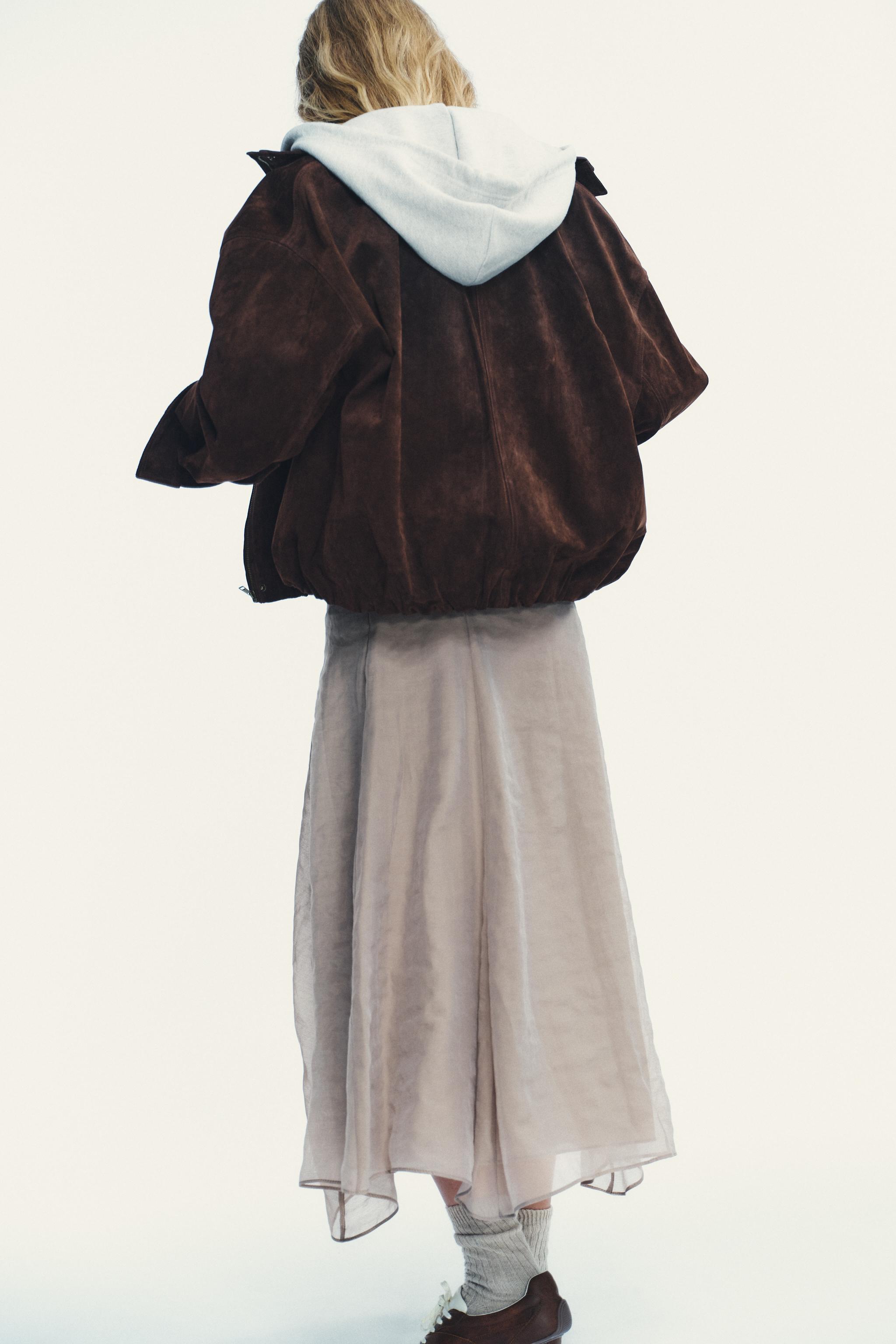 DOUBLE LAYER MIDI SKIRT