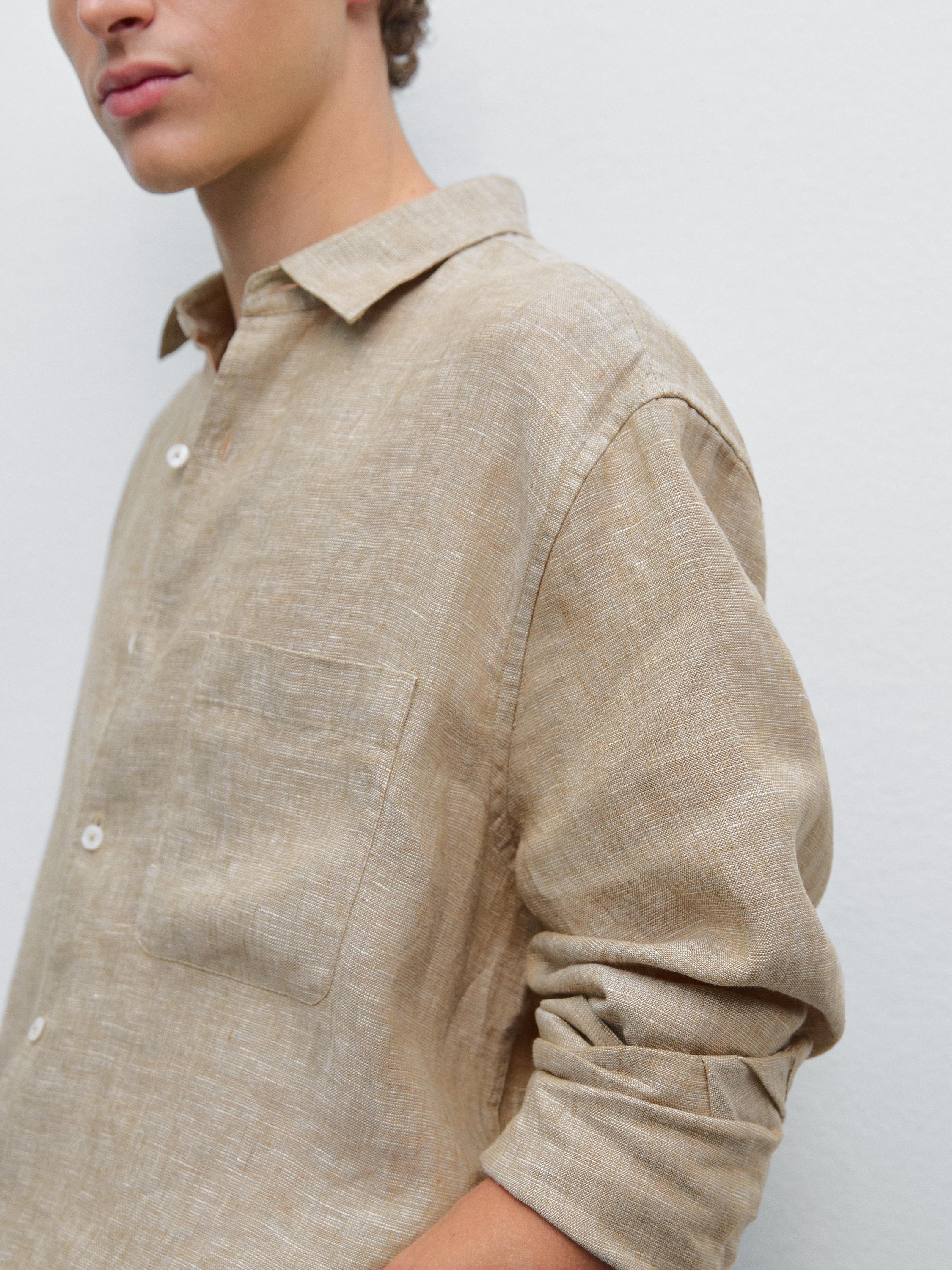 100% linen regular fit shirt