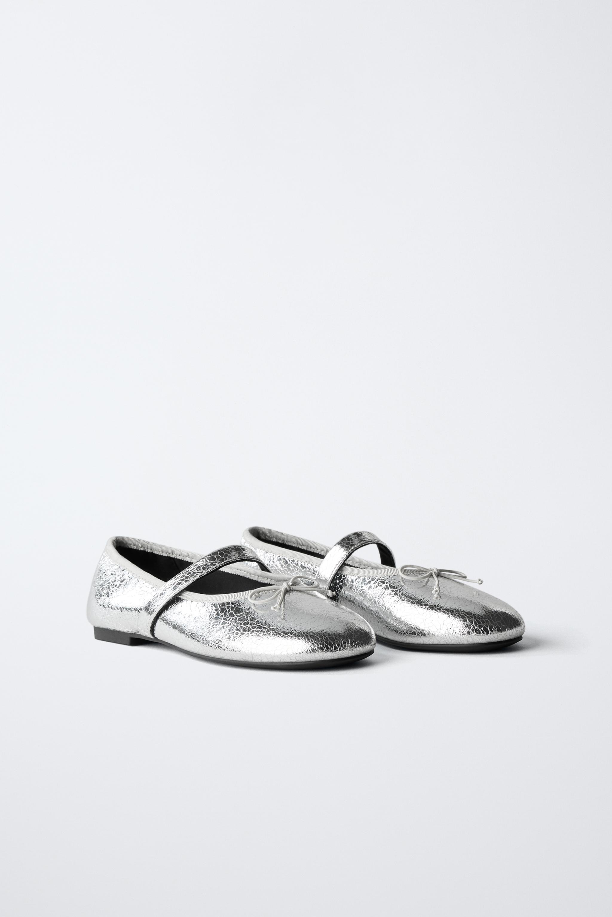 METALLIC BALLET FLATS