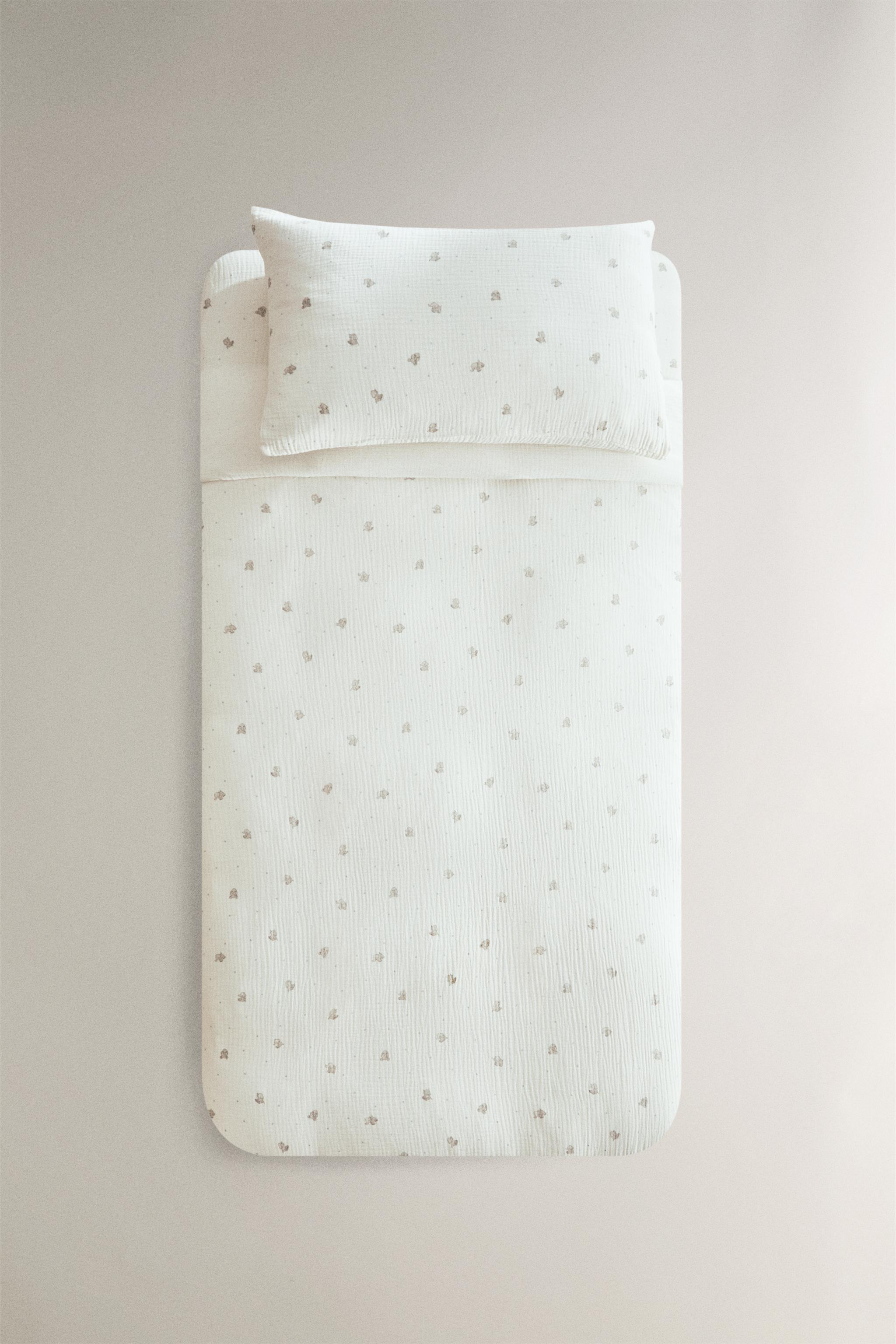 CHILDREN'S MUSLIN DUVET COVER WITH ELEPHANTS