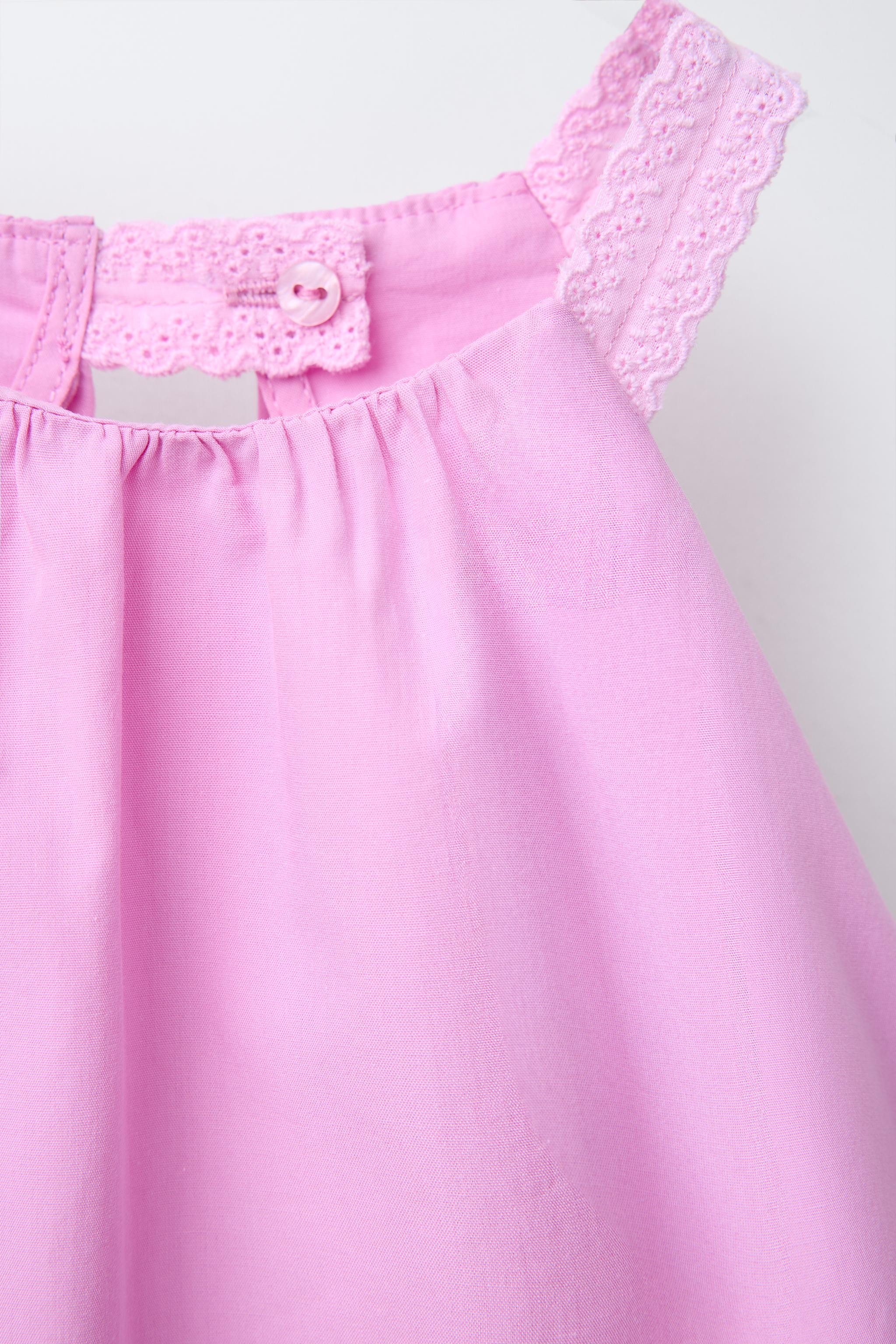 DOUBLE RUFFLE LACE POPLIN TOP