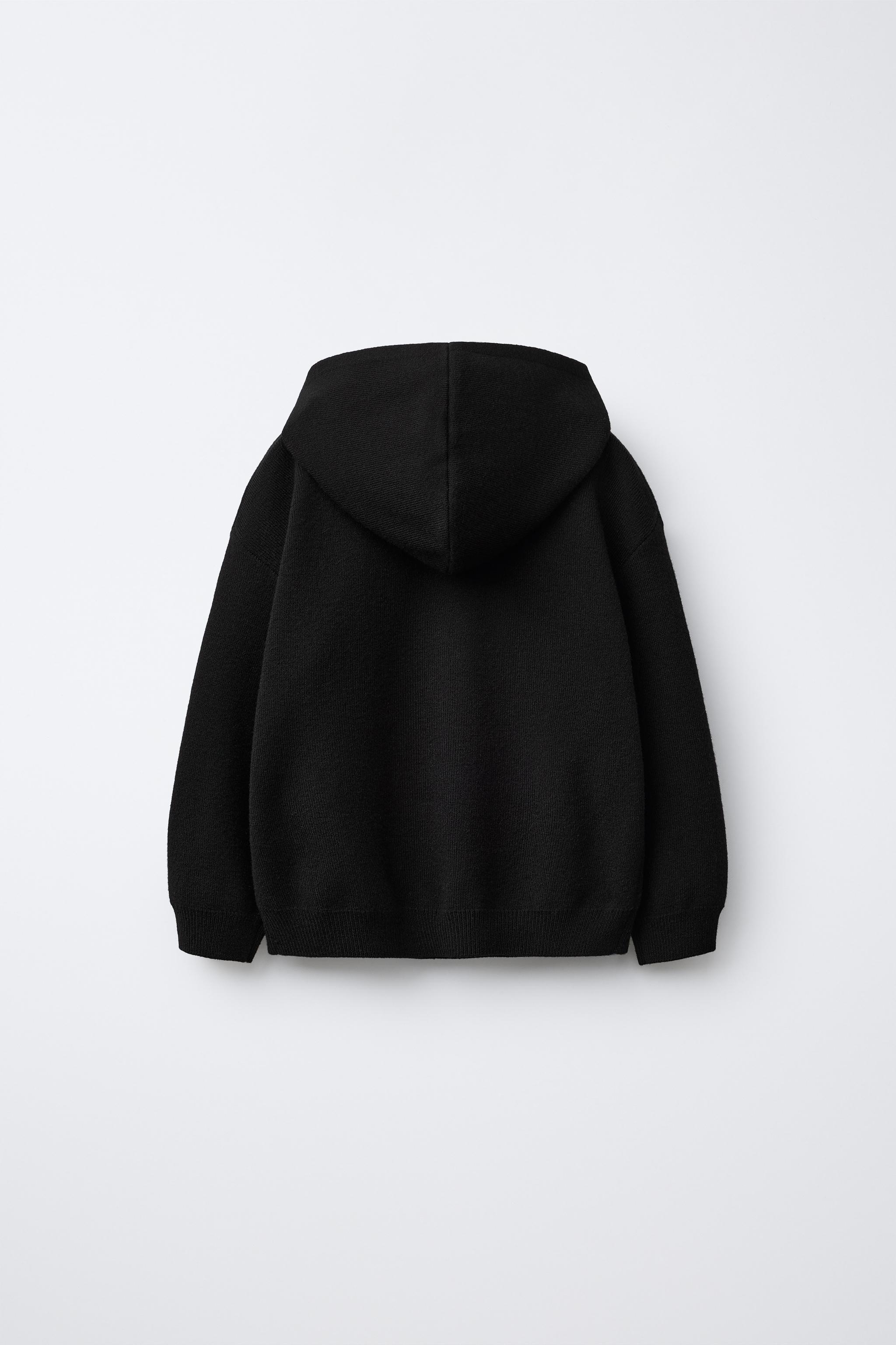 KNIT HOODED SWEATSHIRT