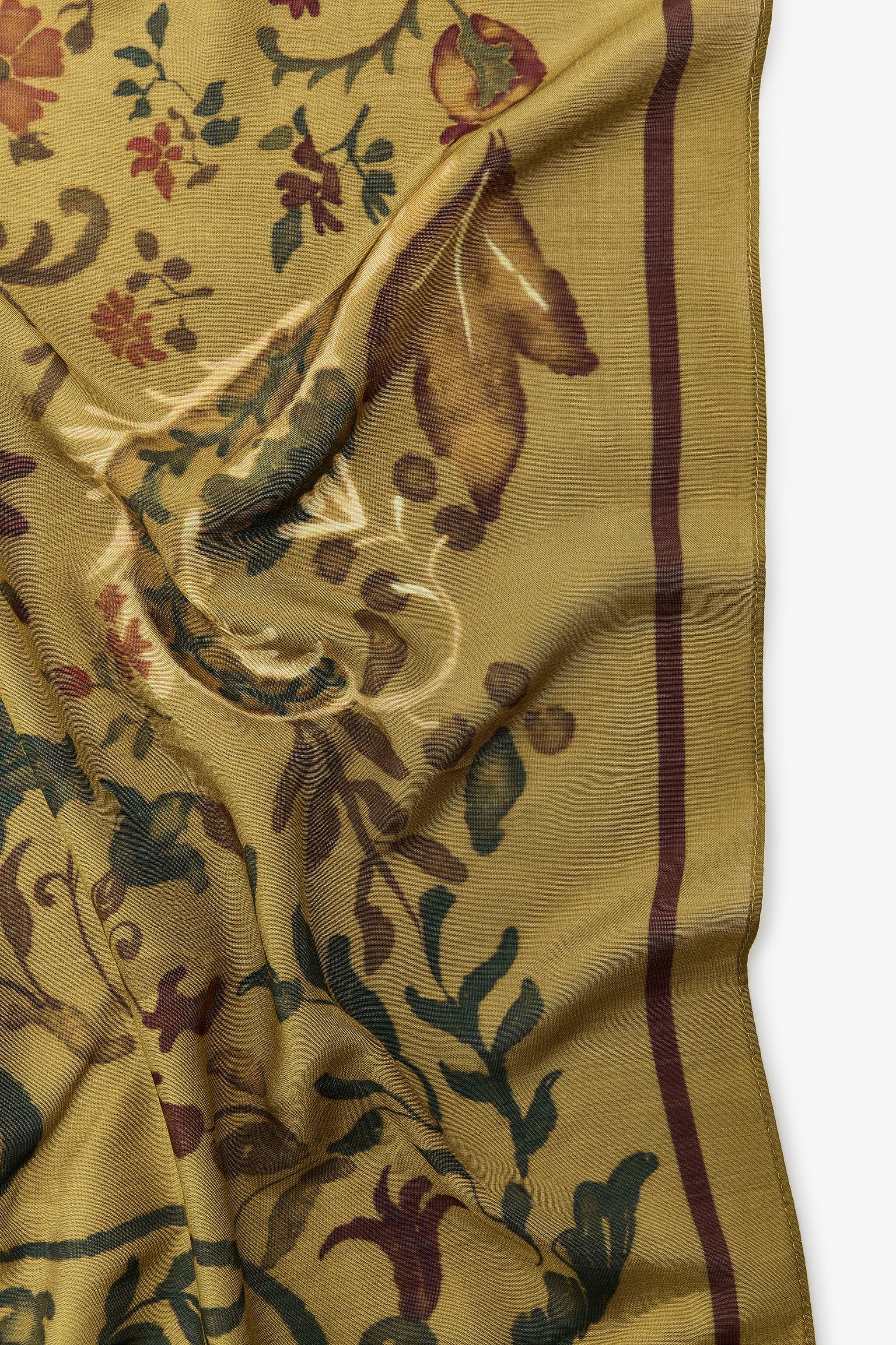 SILK BLEND PRINTED SCARF