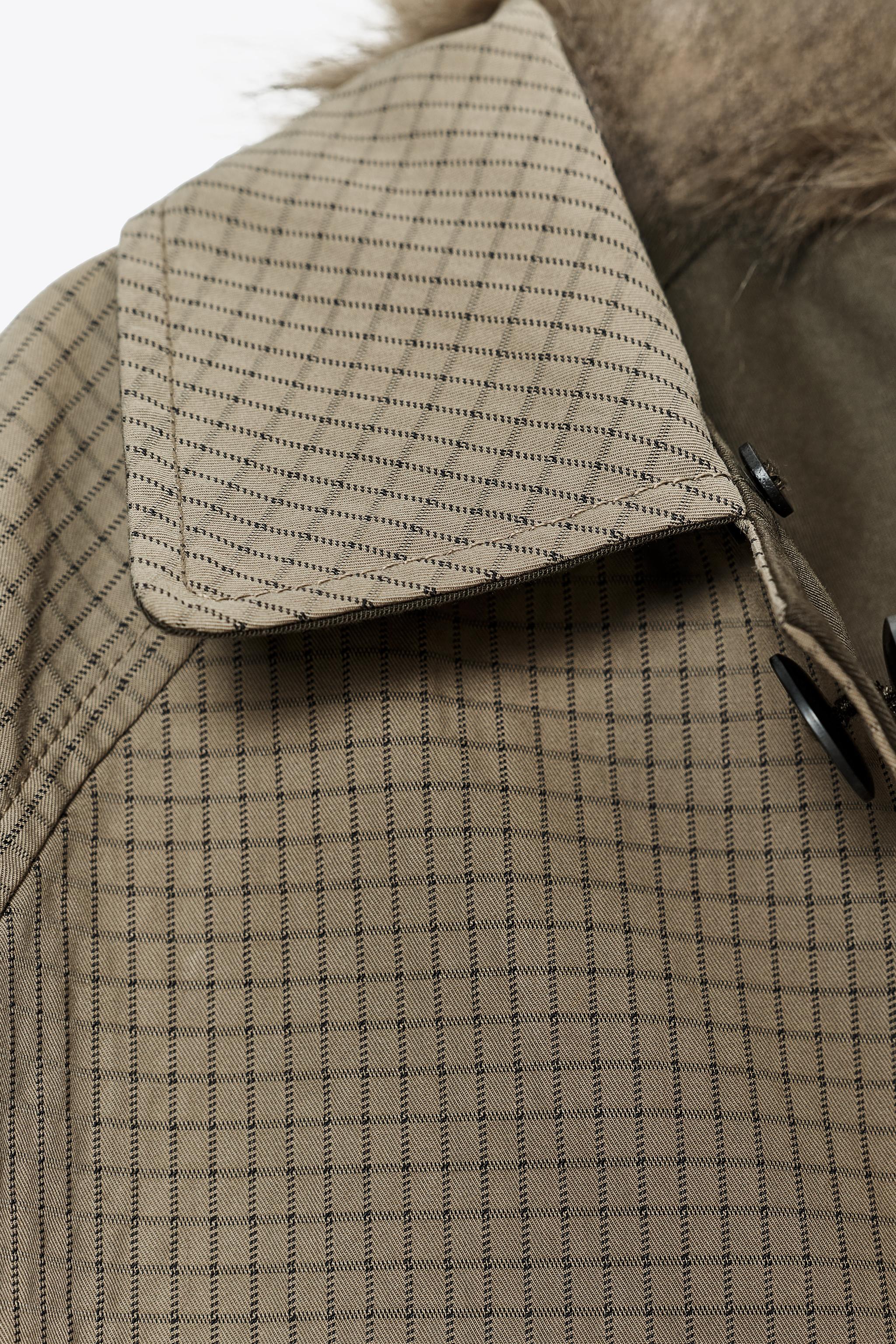 ZW COLLECTION REVERSIBLE FAUX FUR COLLAR TRENCH COAT