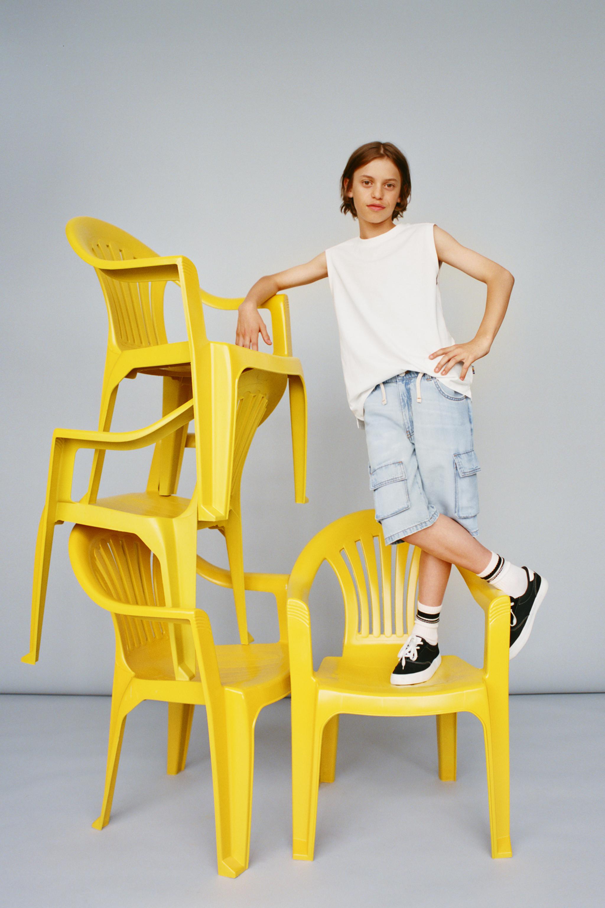 FLOWY LOOSE CARGO DENIM SHORTS