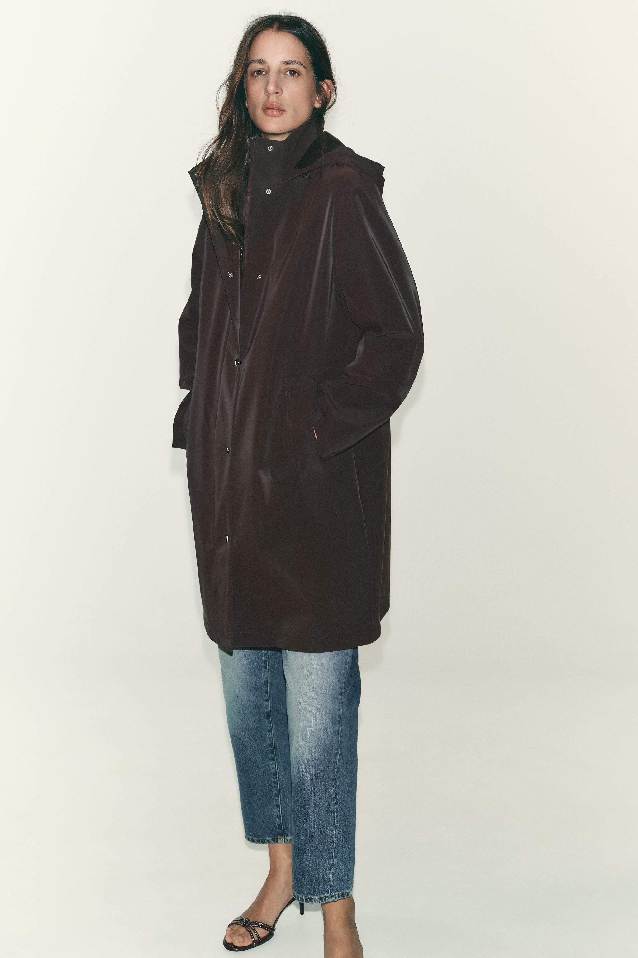 COATED HOODED WINDPROOF JACKET