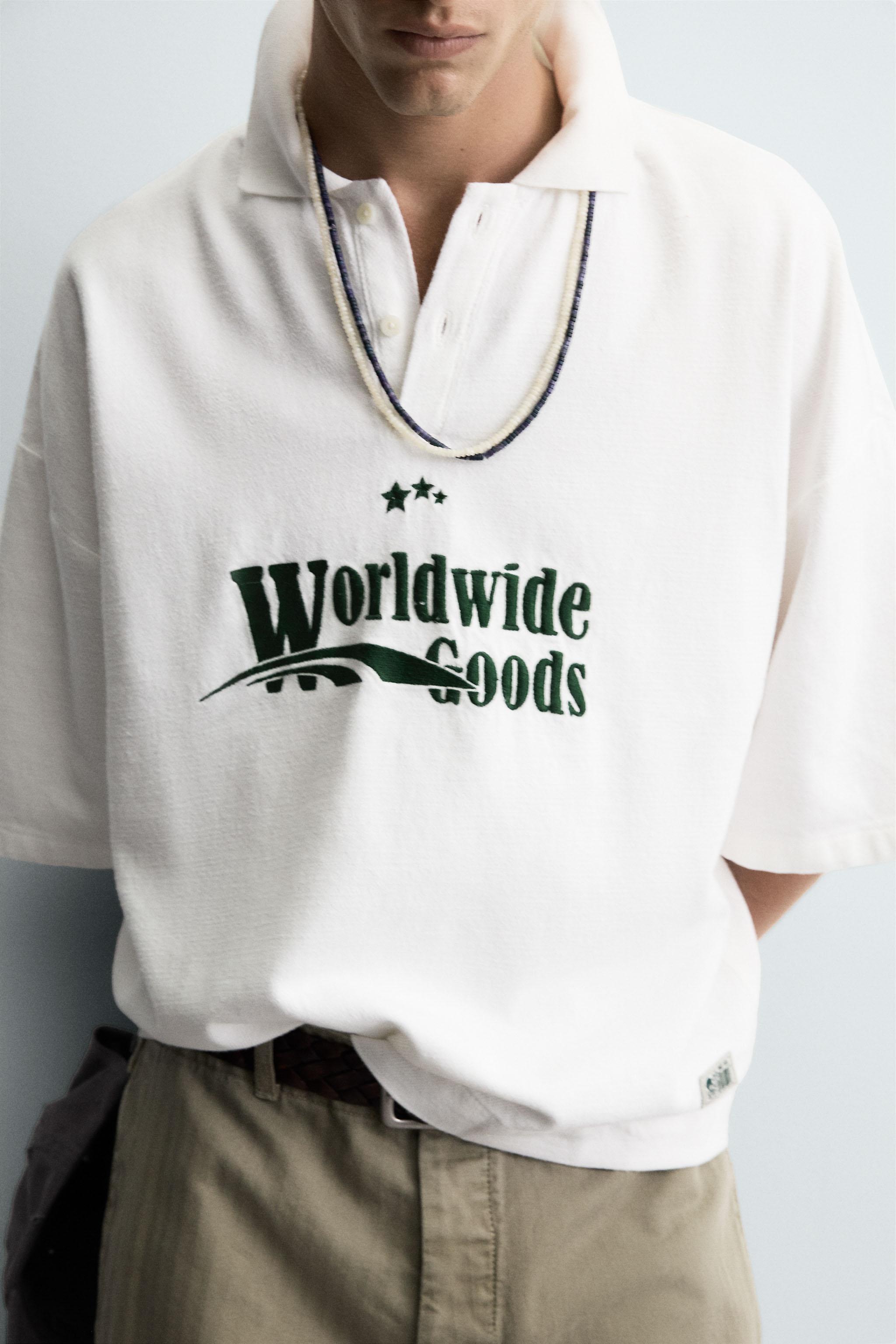 EMBROIDERED BOXY FIT POLO SHIRT