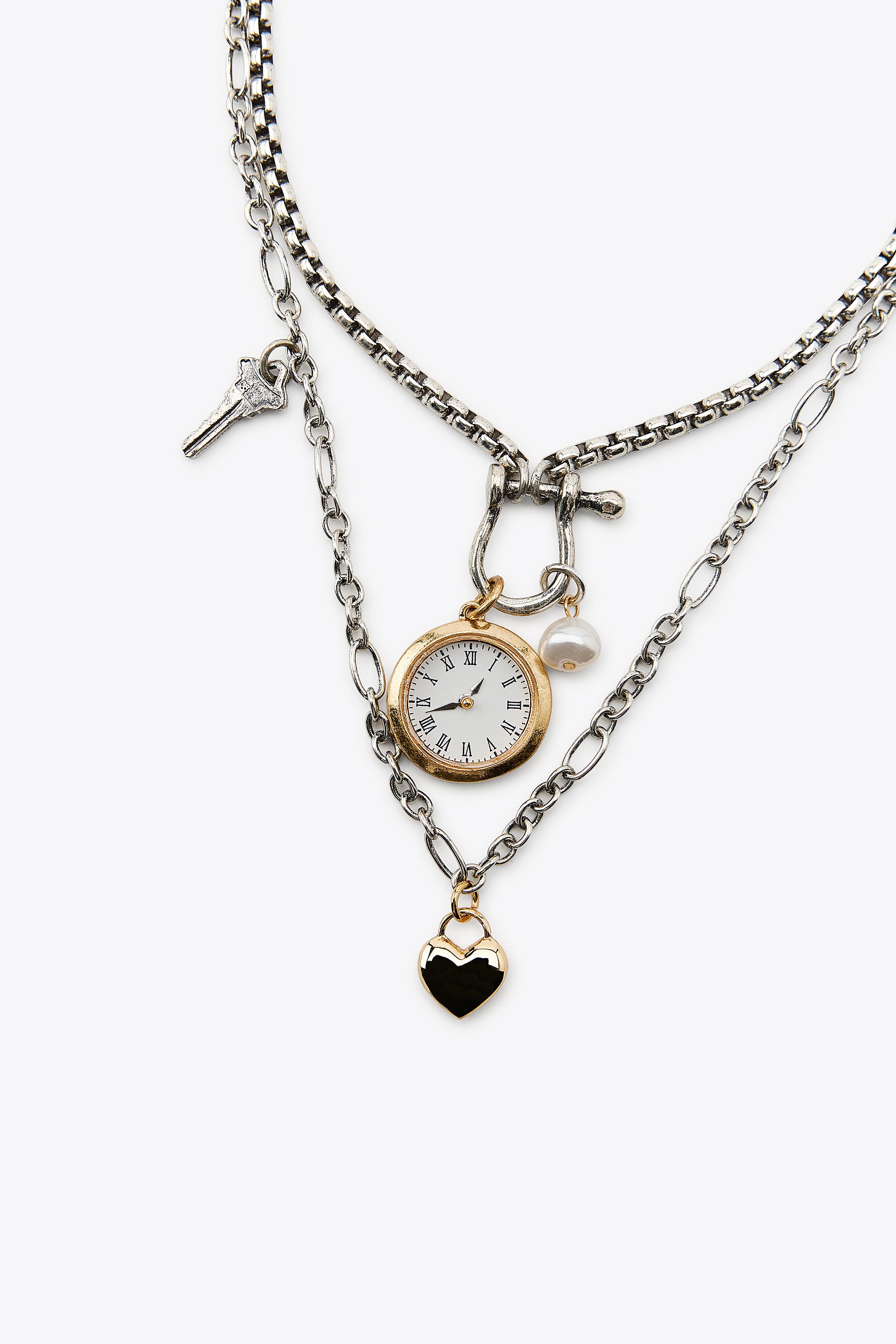 PACK OF 3 WATCH AND CHARM NECKLACES