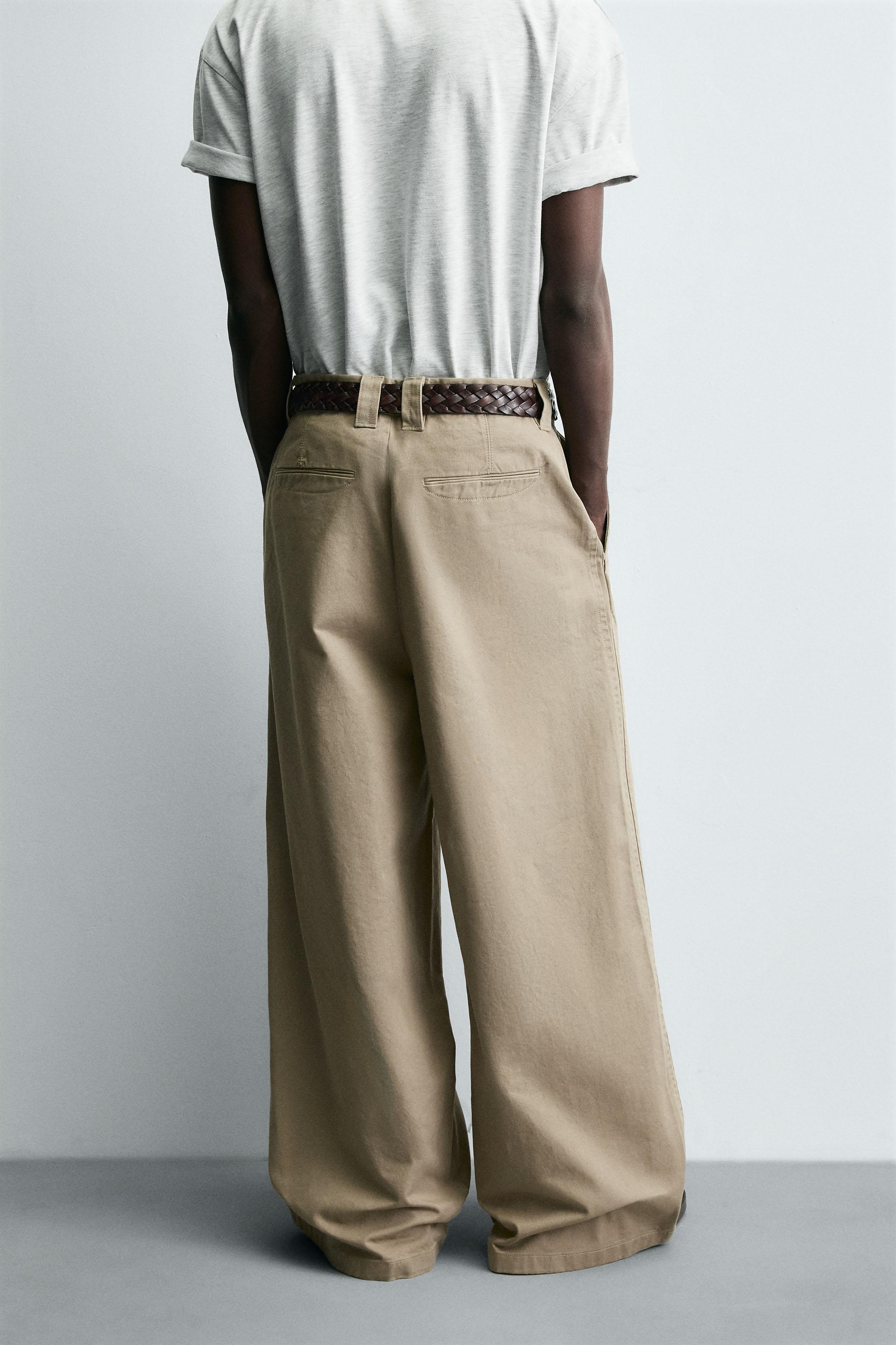 WIDE BAGGY FIT CHINO PANTS