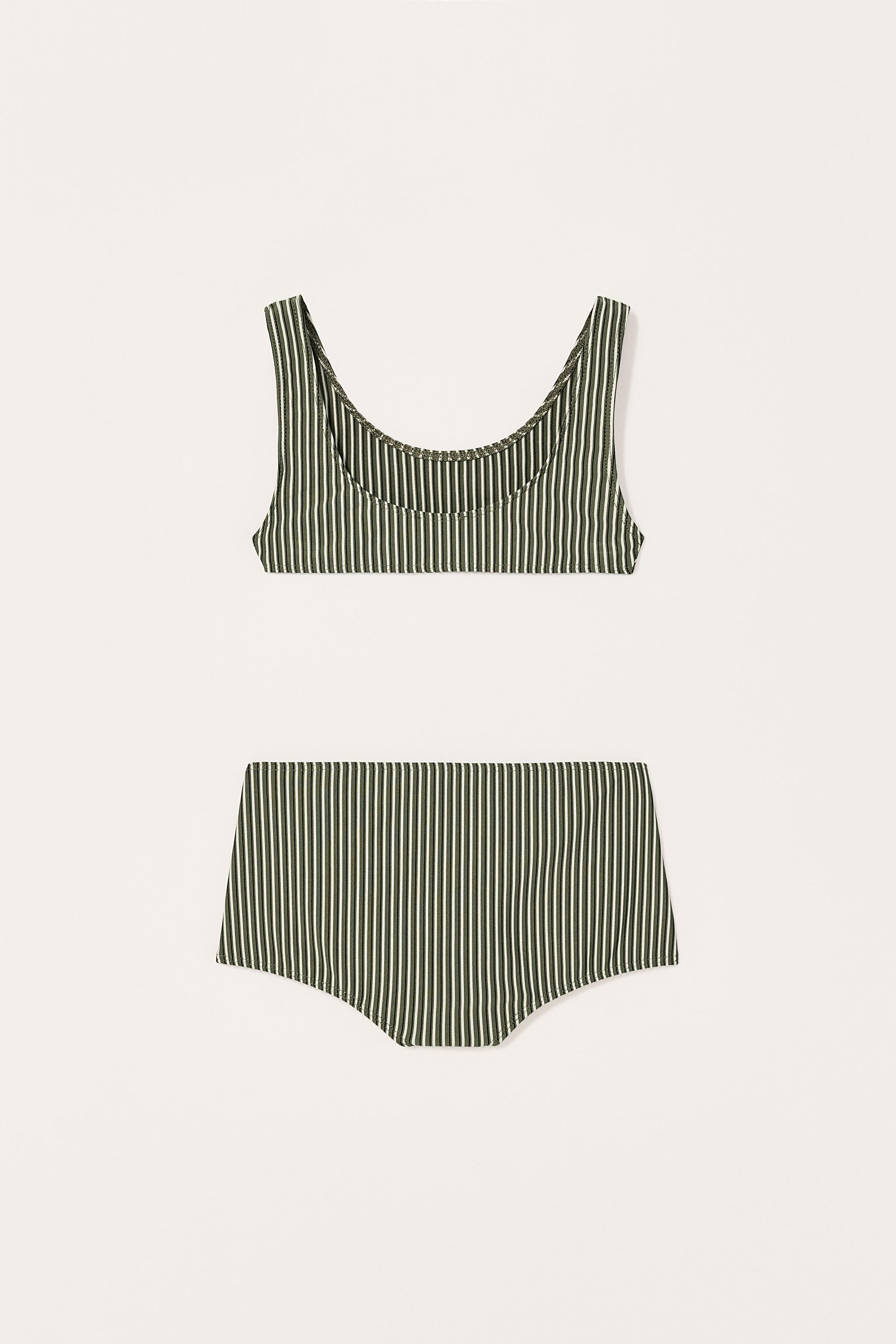 STRIPED HIGH-WAISTED BIKINI TOP LIMITED EDITION