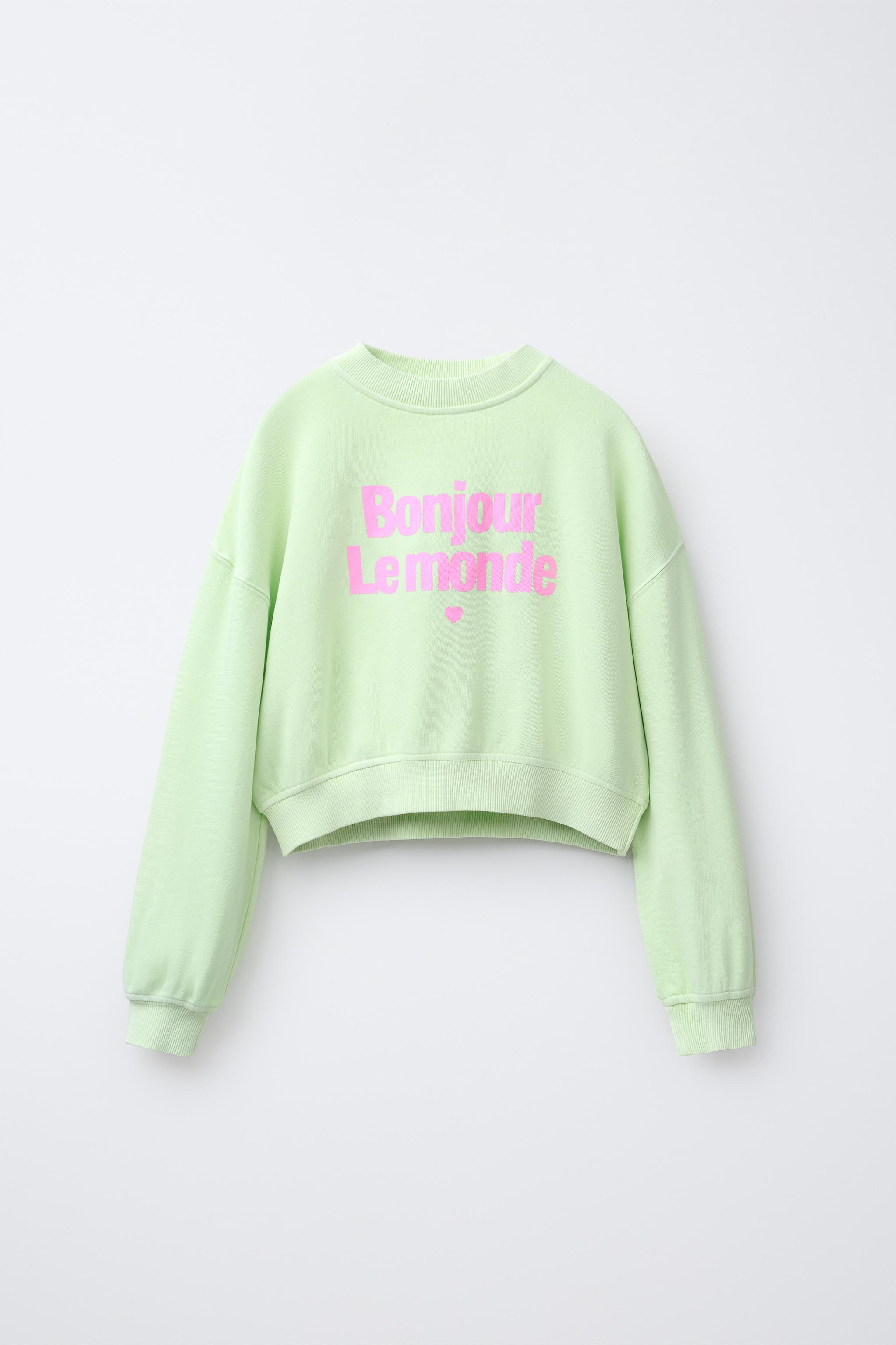 TEXT SWEATSHIRT AND BERMUDA SET