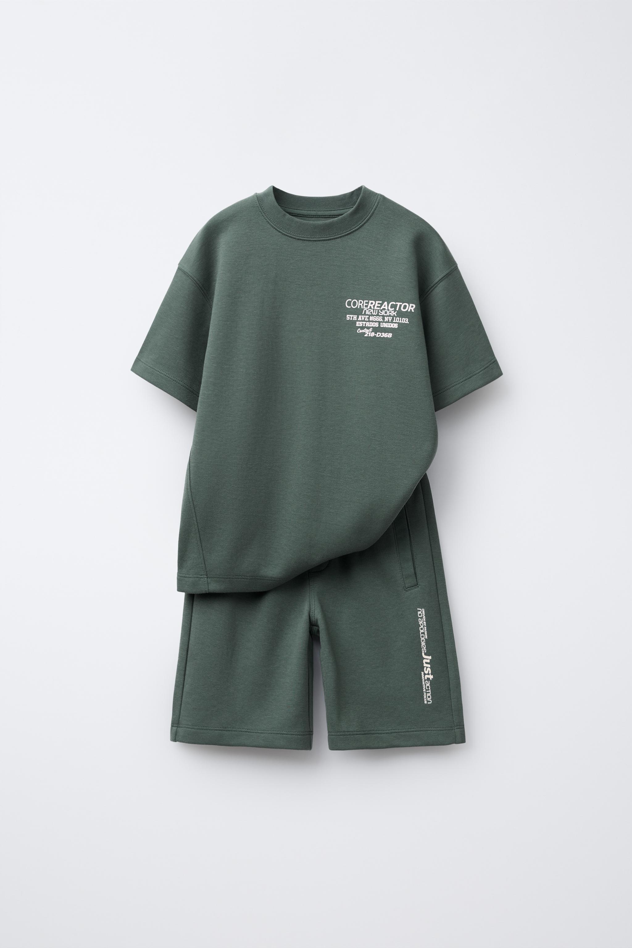 INTERLOCK T-SHIRT AND BERMUDA SET