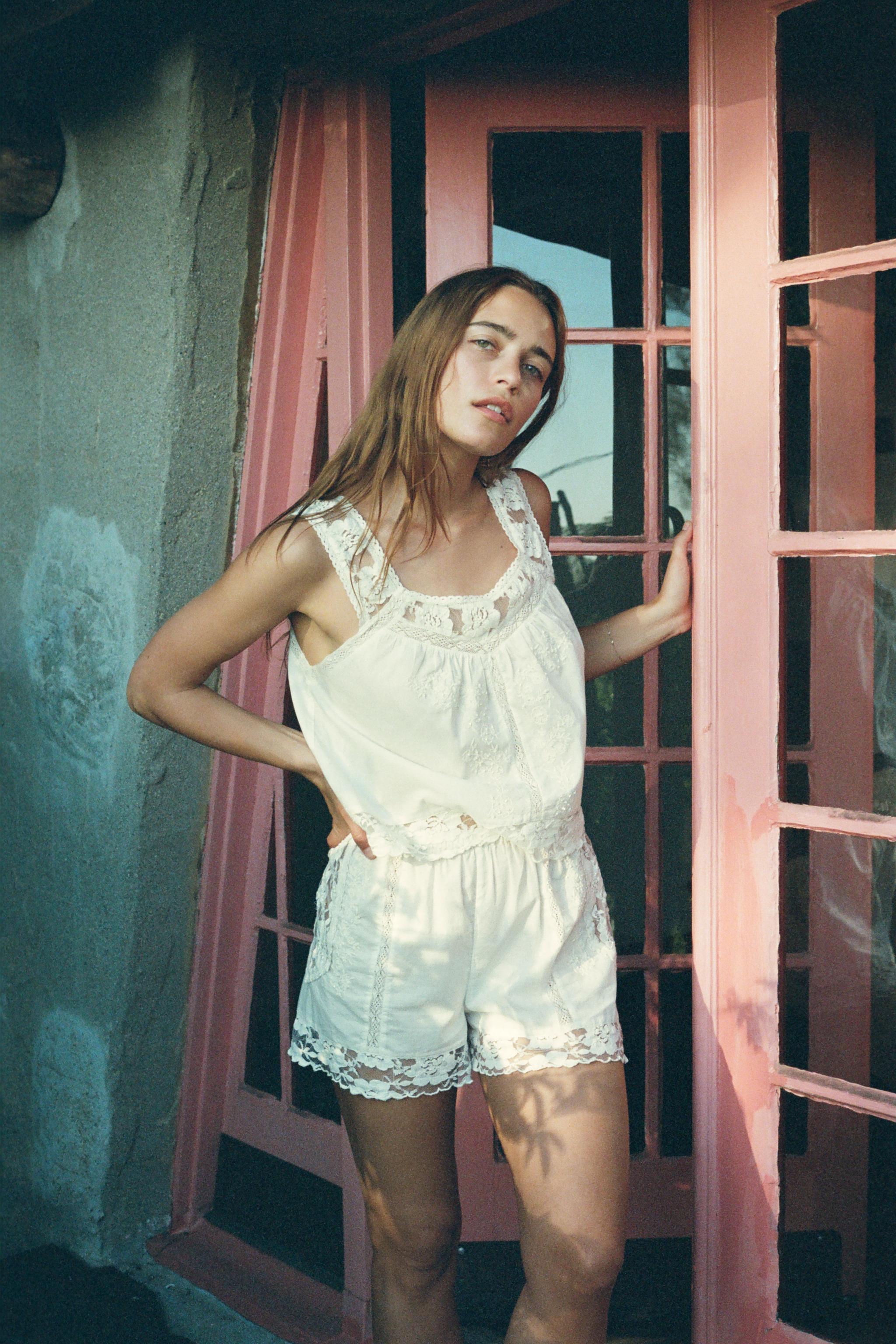 LIMITED EDITION EMBROIDERED LACE SHORTS