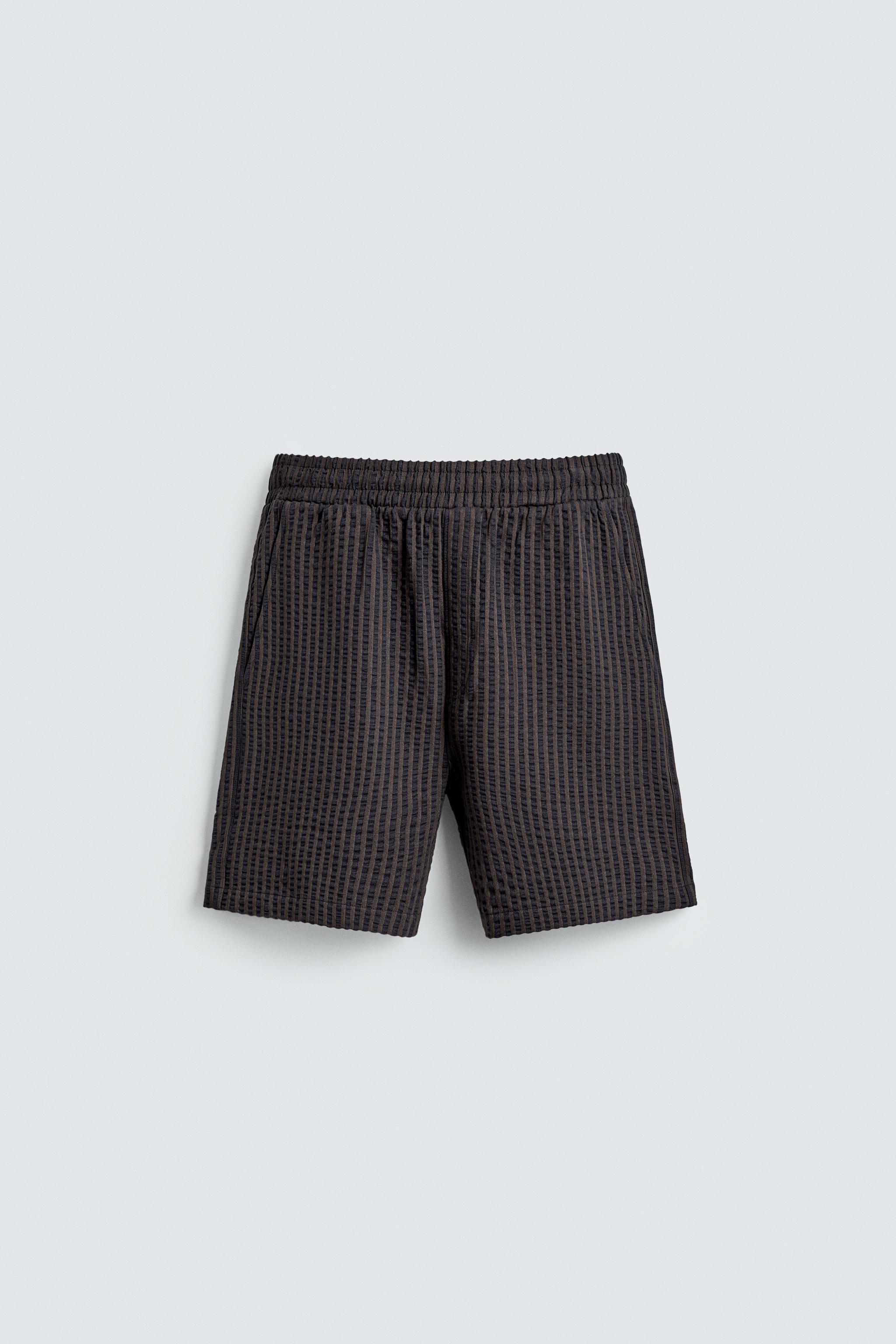COMFORT STRIPED SEERSUCKER SHORTS