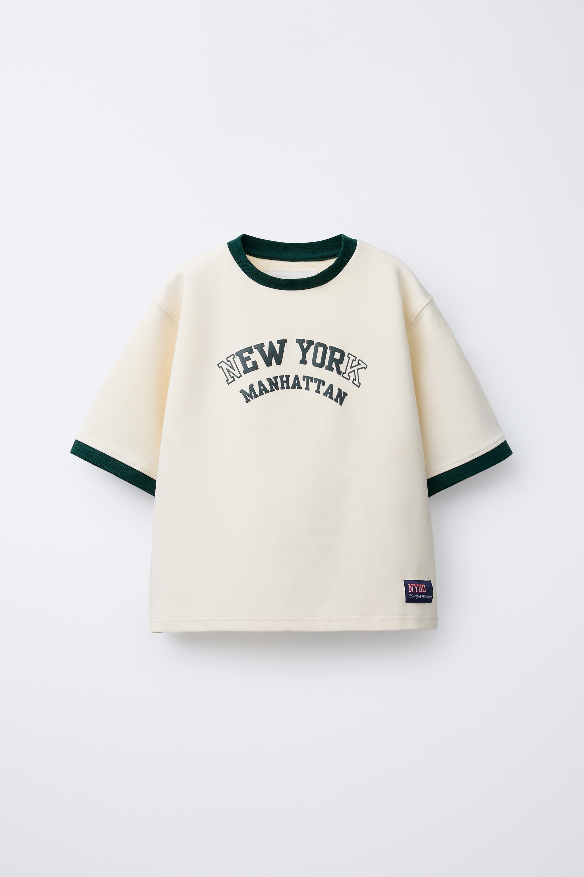 CONTRAST STRAIGHT INTERLOCK T-SHIRT