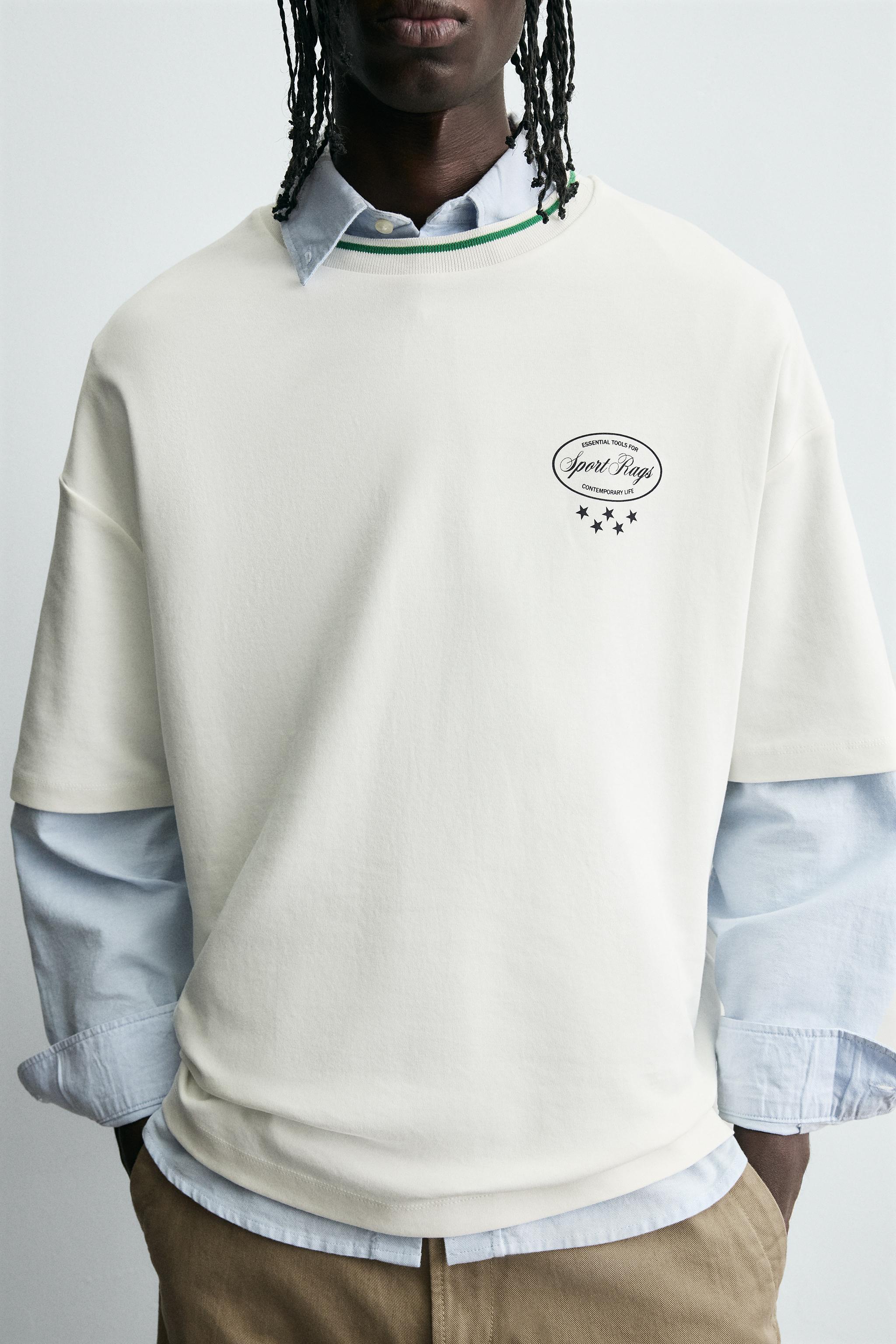 CONTRAST PRINT T-SHIRT