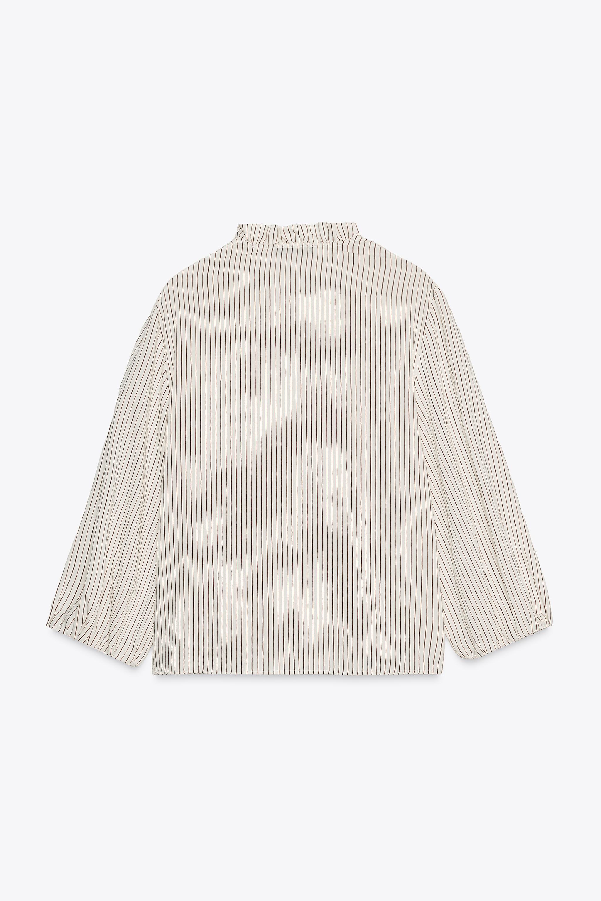 RUFFLED STRIPED SHIRT