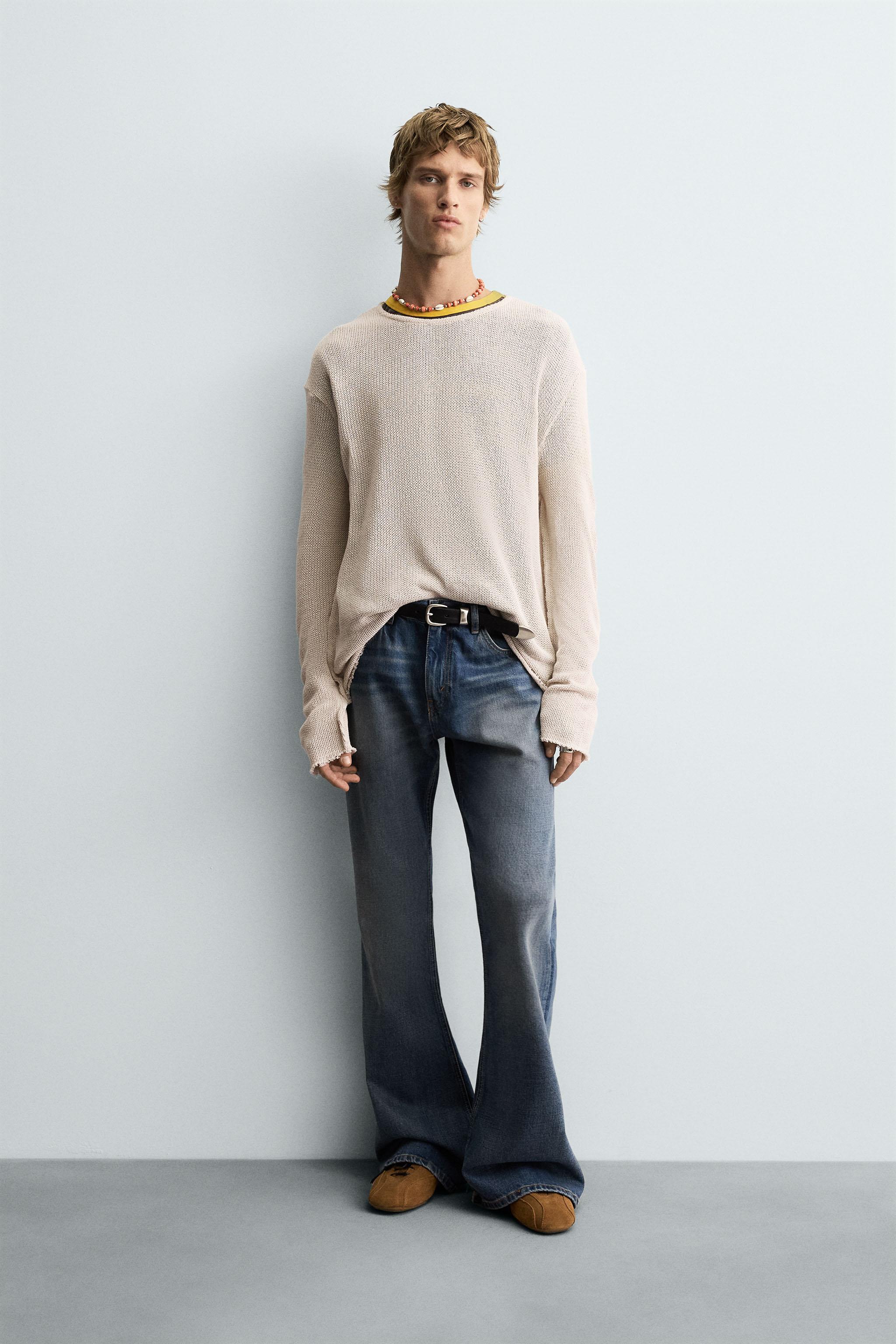 TEXTURED KNIT SWEATER WITH CUTOUTS
