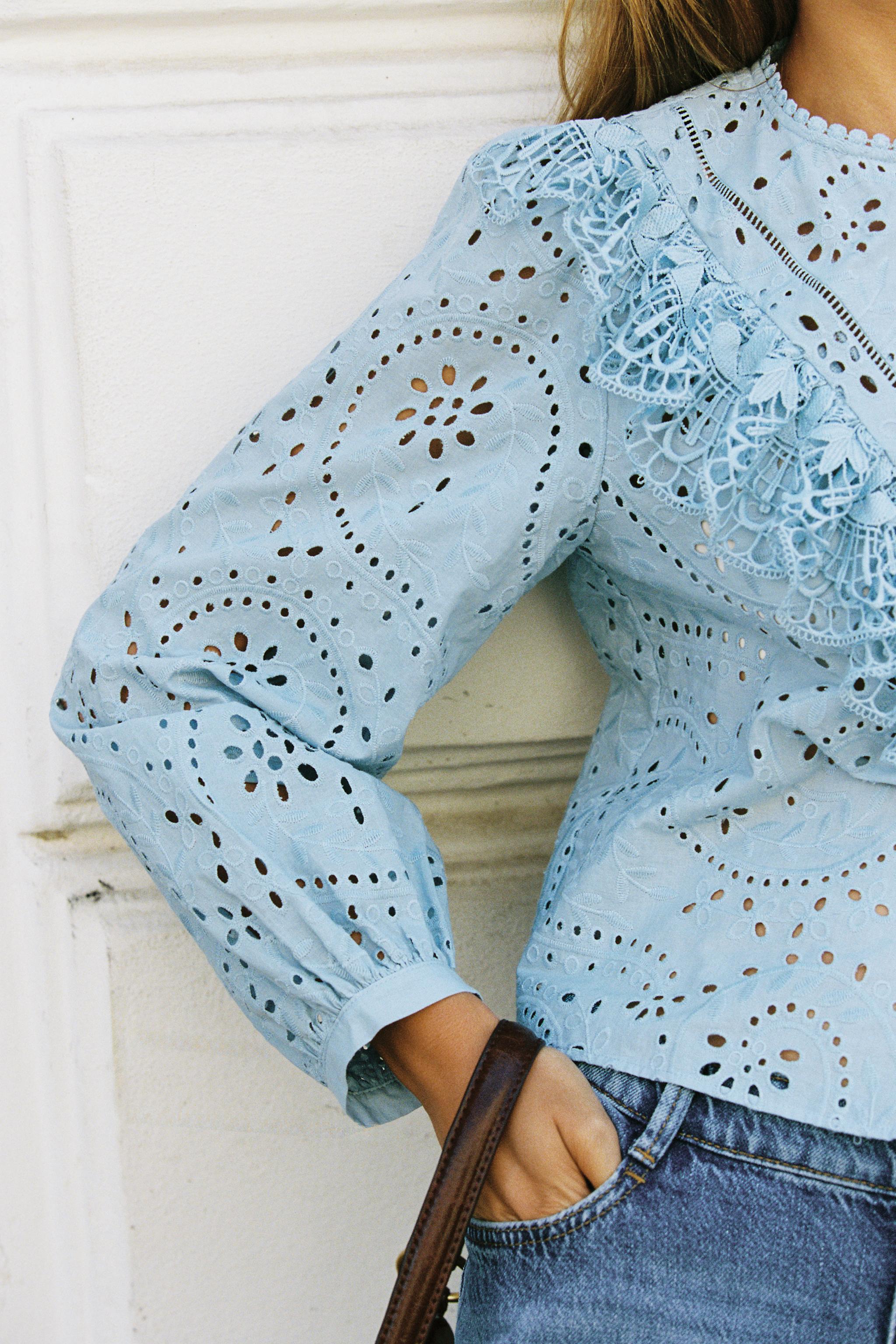 PERFORATED EMBROIDERY SHIRT