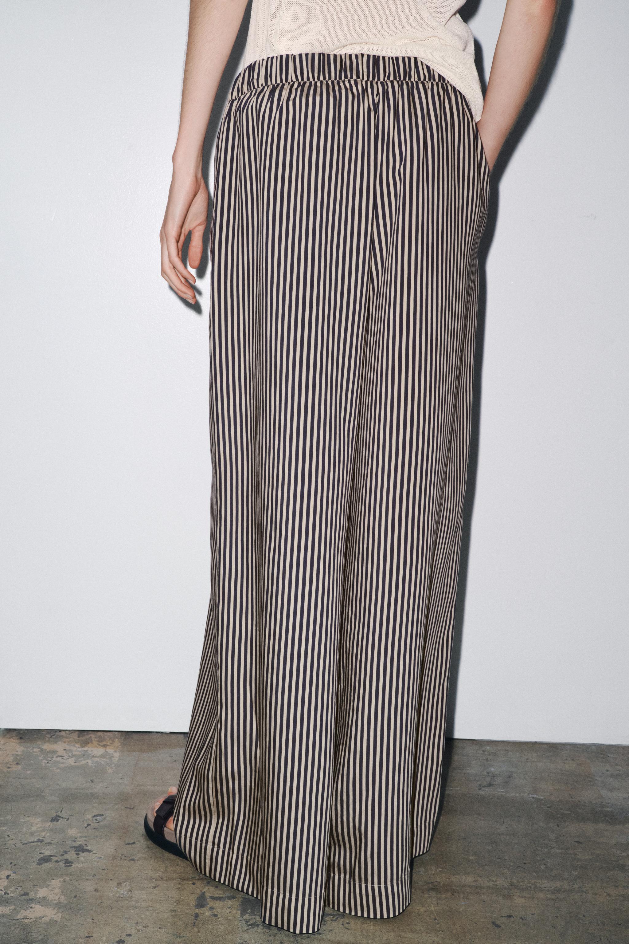 ZW COLLECTION STRIPED FLOWY PANTS