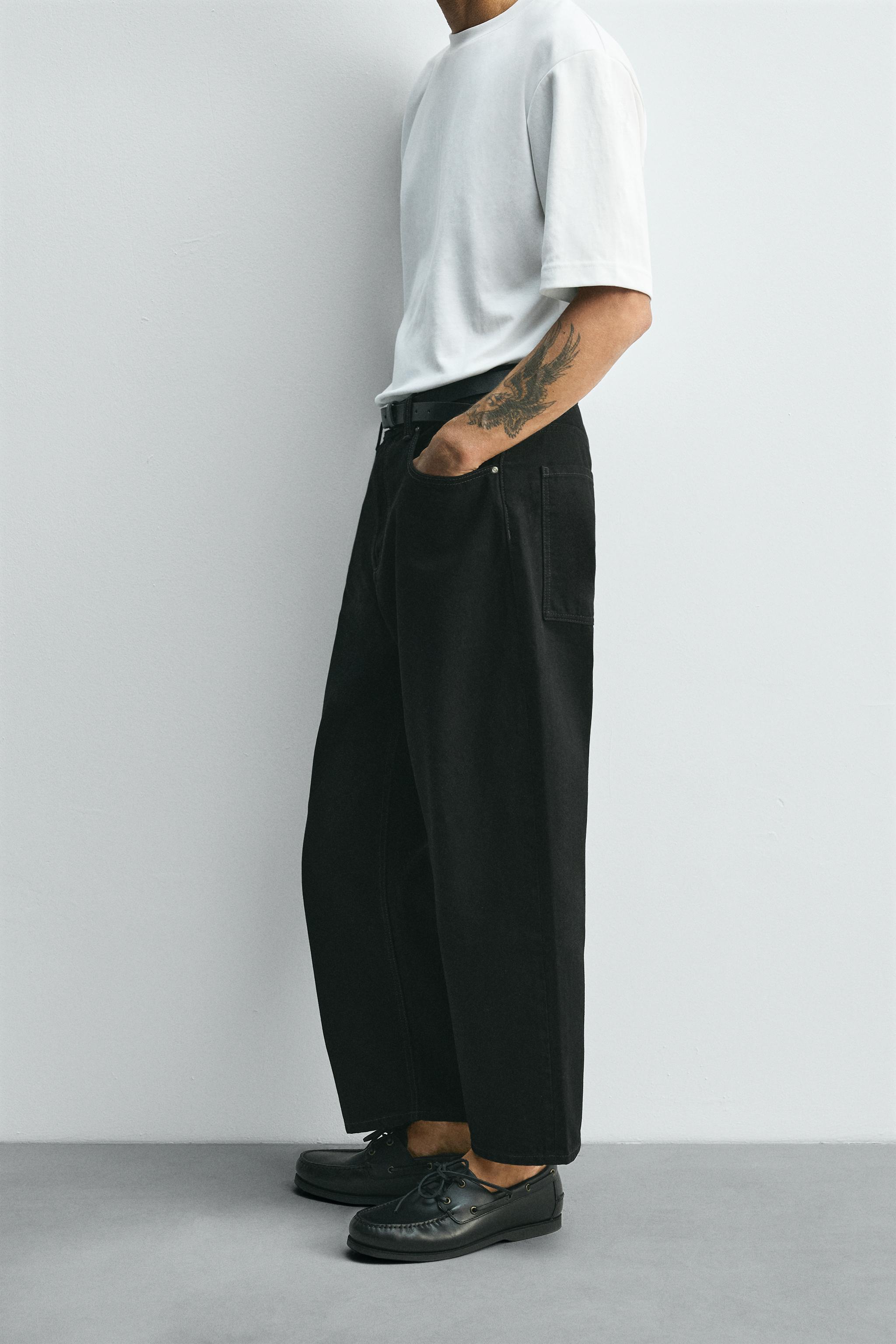 TAPERED WIDE FIT JEANS