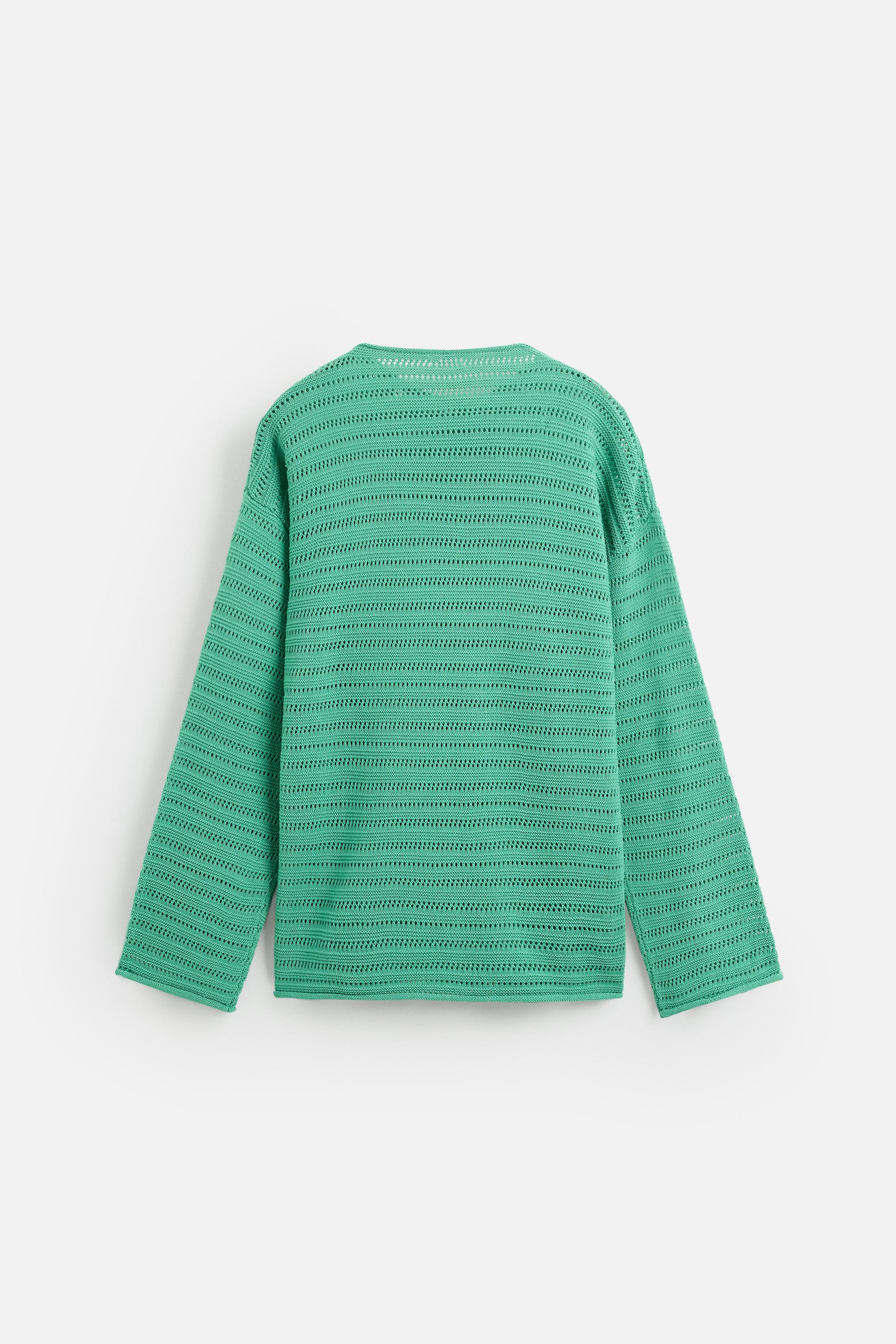 OPEN KNIT TEXTURED SWEATER