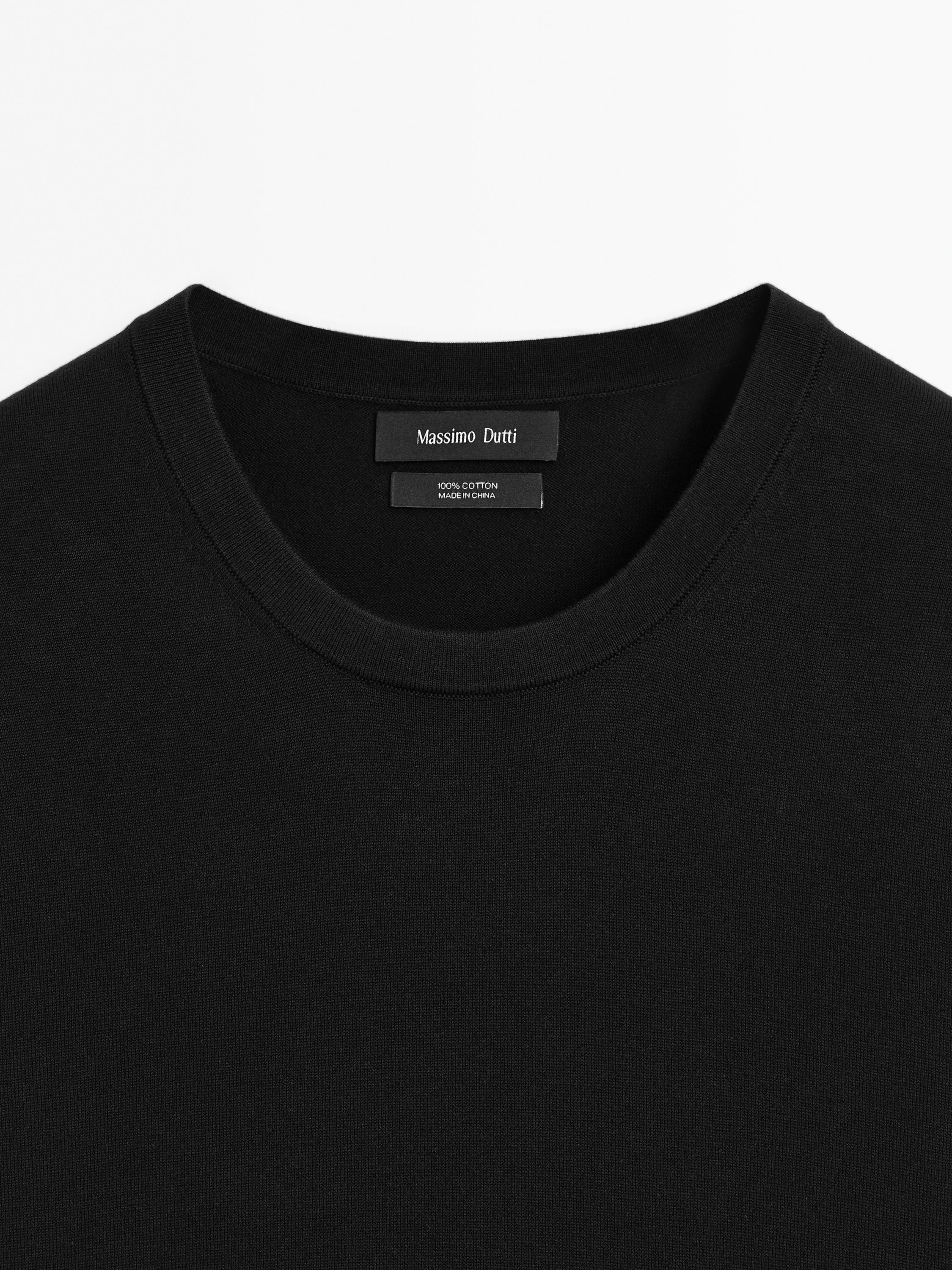 100% cotton short sleeve knit sweater