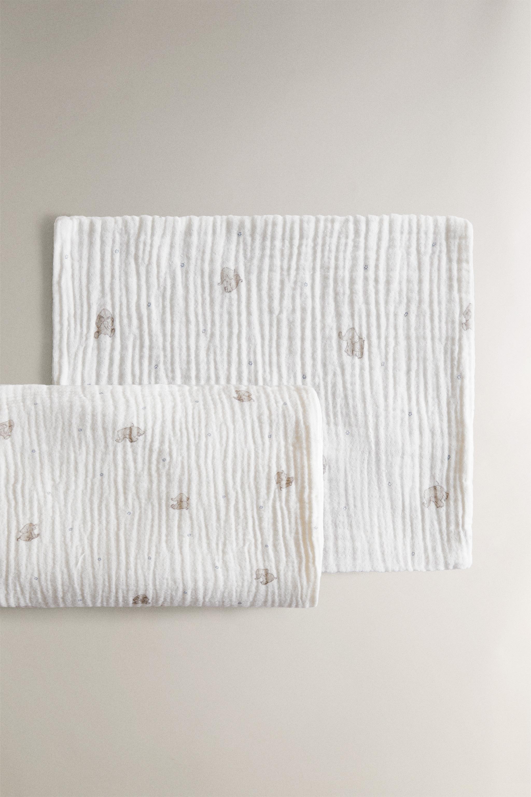 MINI CRIB MUSLIN ELEPHANT SHEET SET